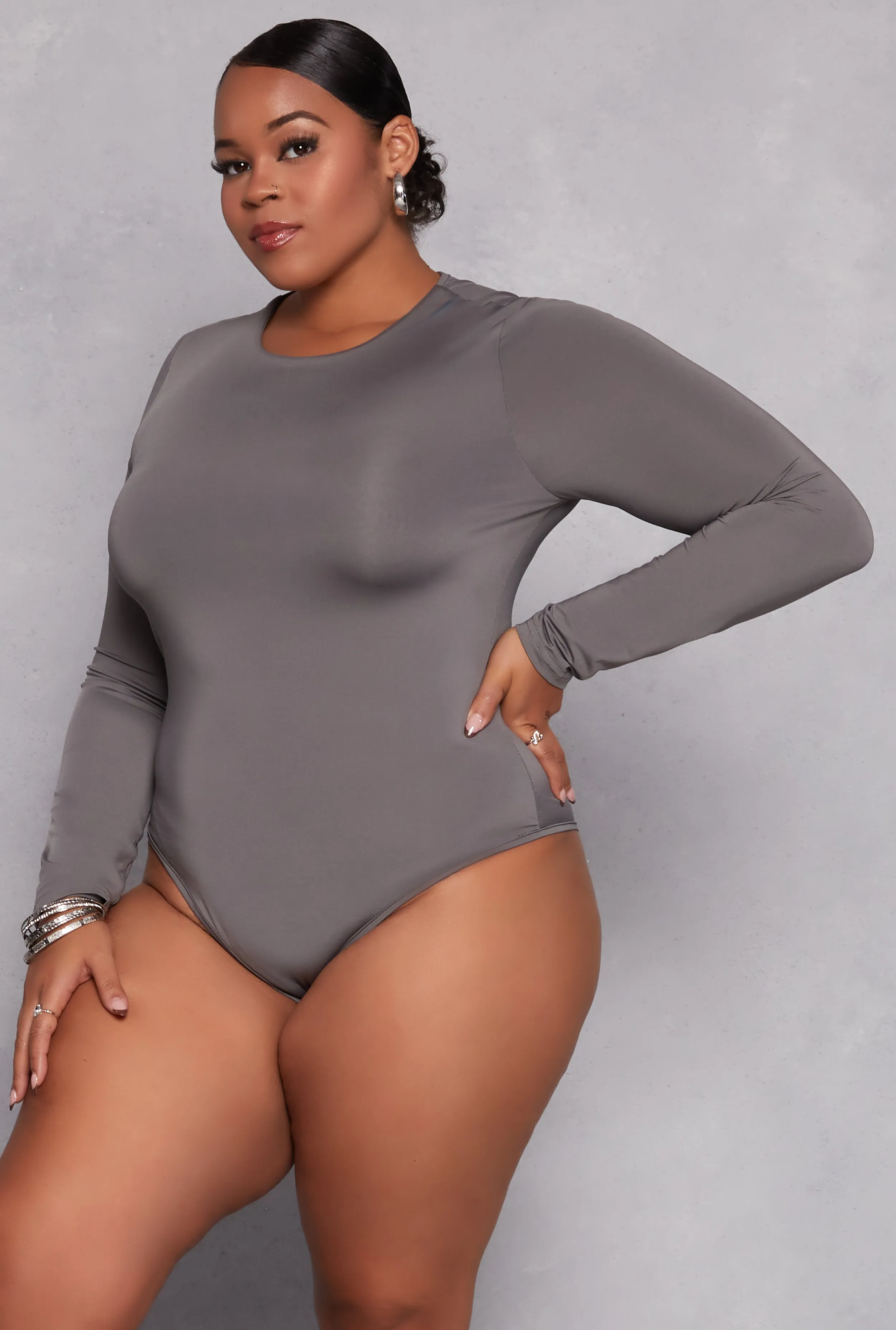 Plus Size Daisy Double Layer Bodysuit sold by Rainbow