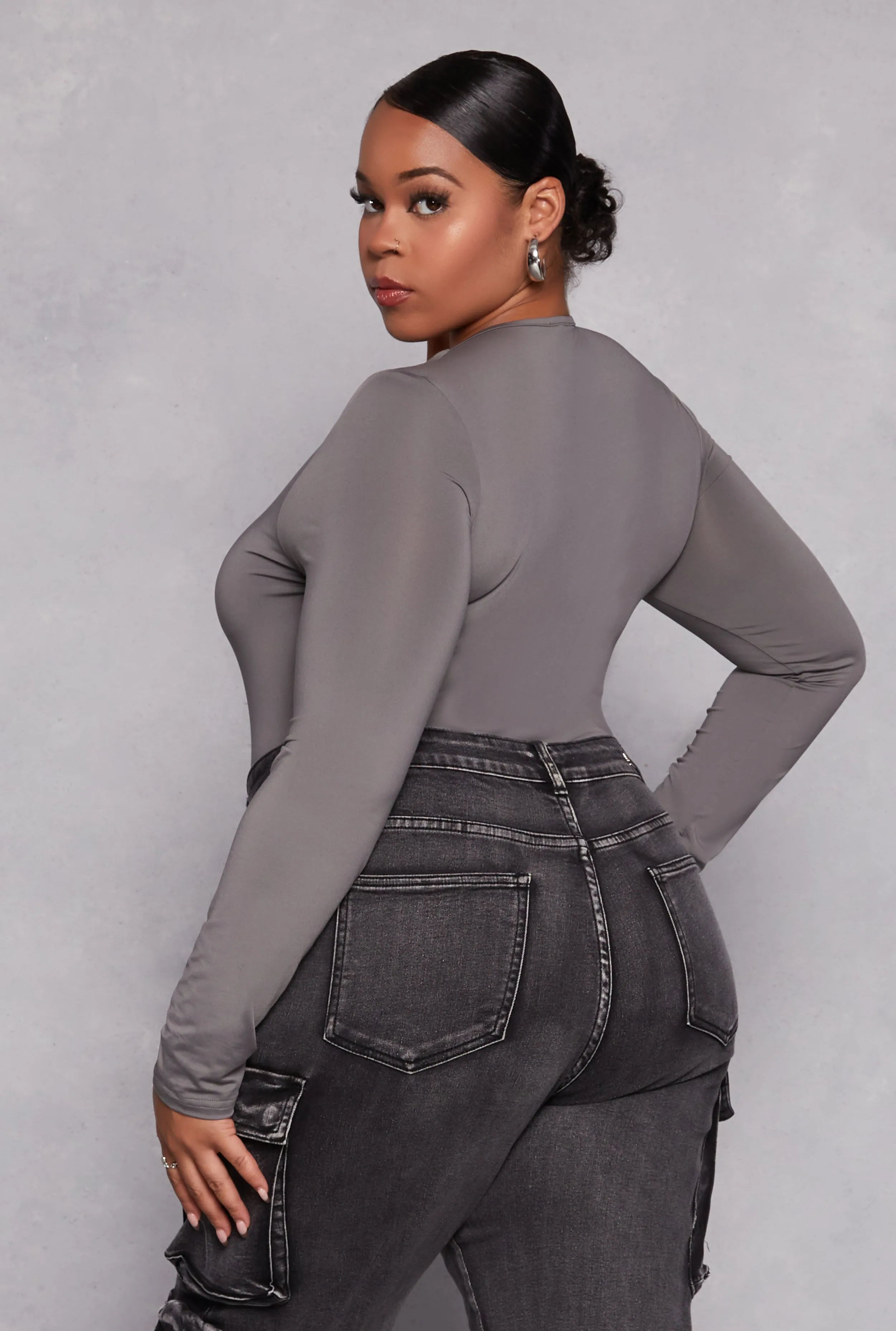 Plus Size Daisy Double Layer Bodysuit sold by Rainbow product image thumbnail 3