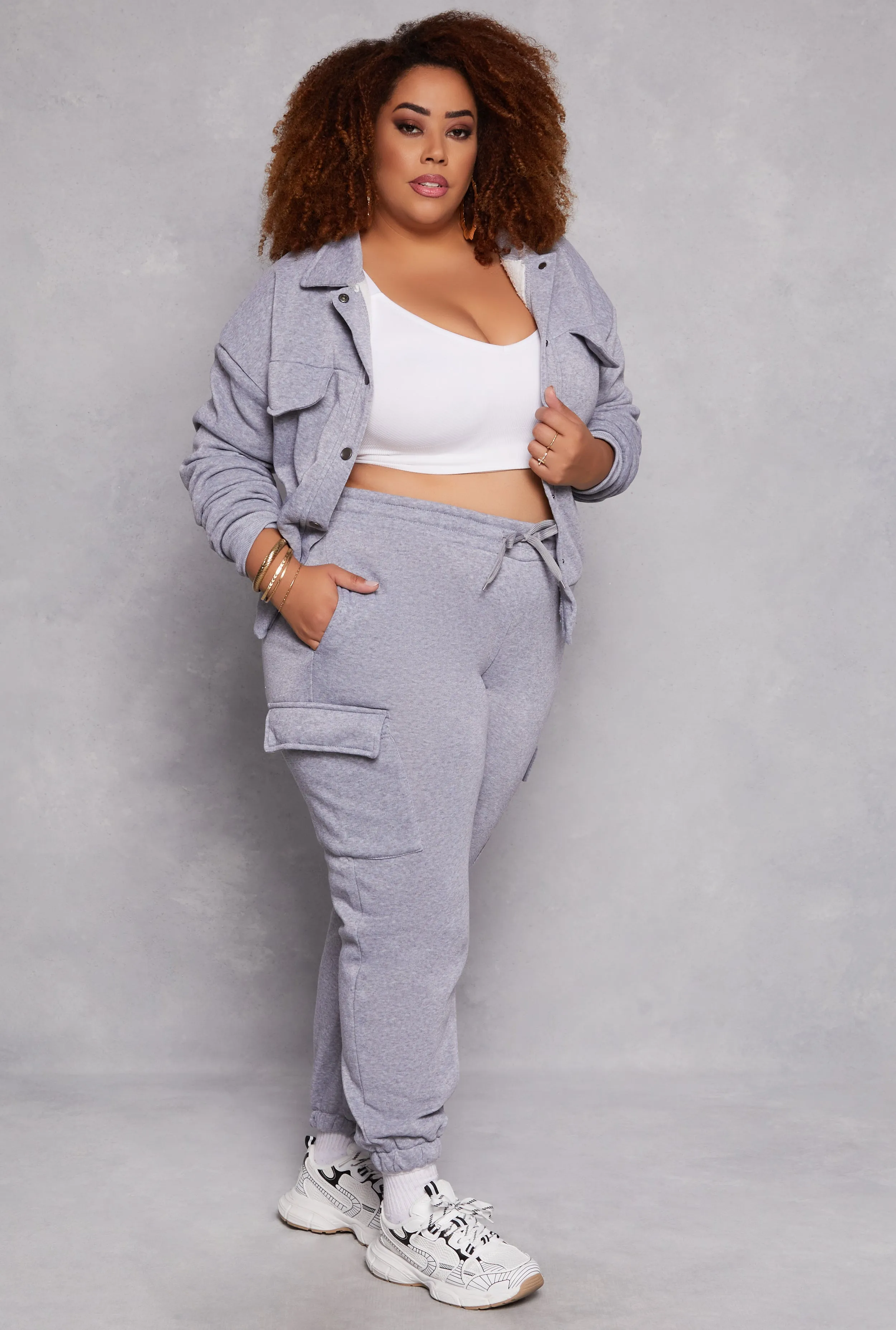 Plus Size Cargo Sweatpants sold by Rainbow