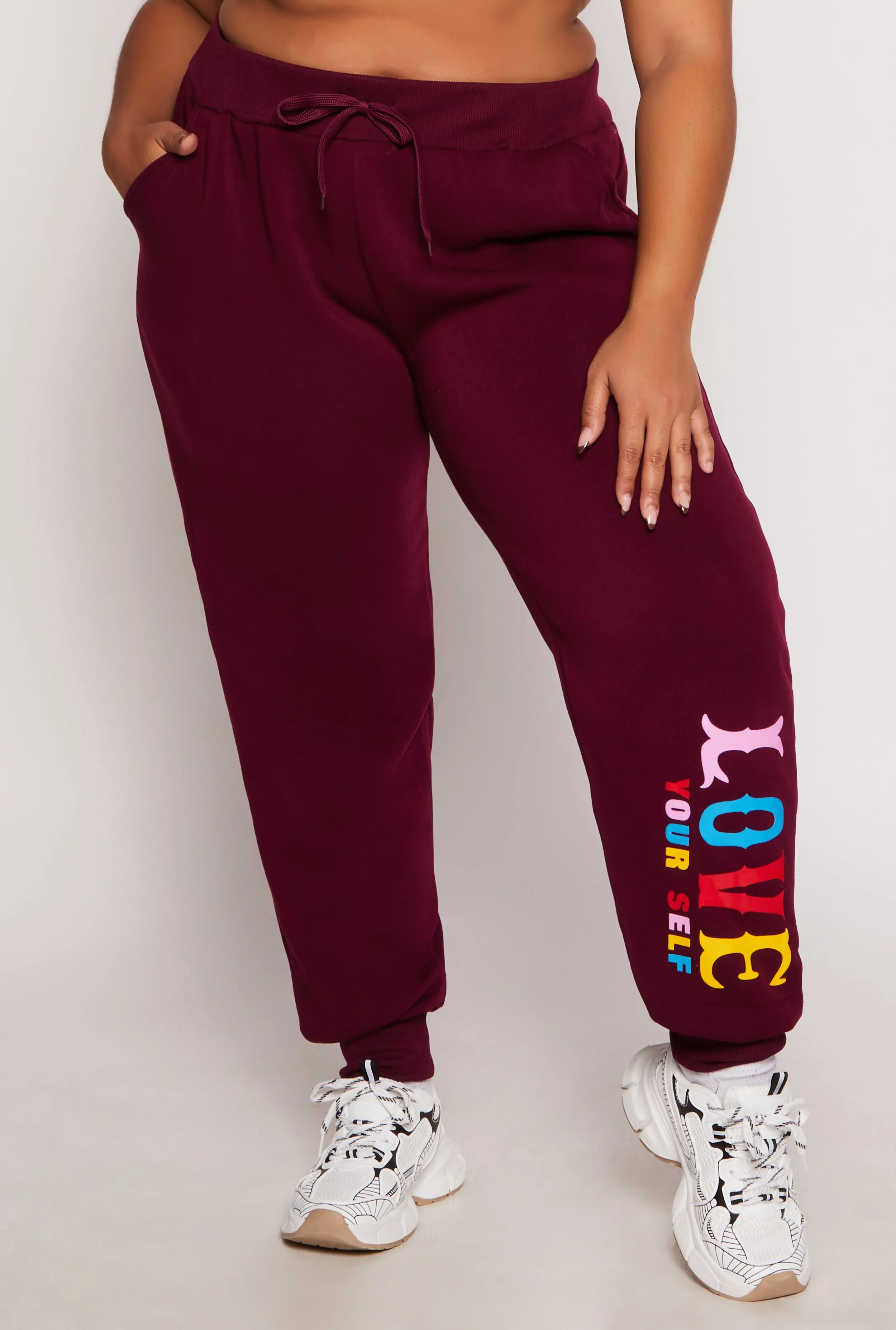 Plus Size Love Yourself Joggers sold by Rainbow product image thumbnail 2