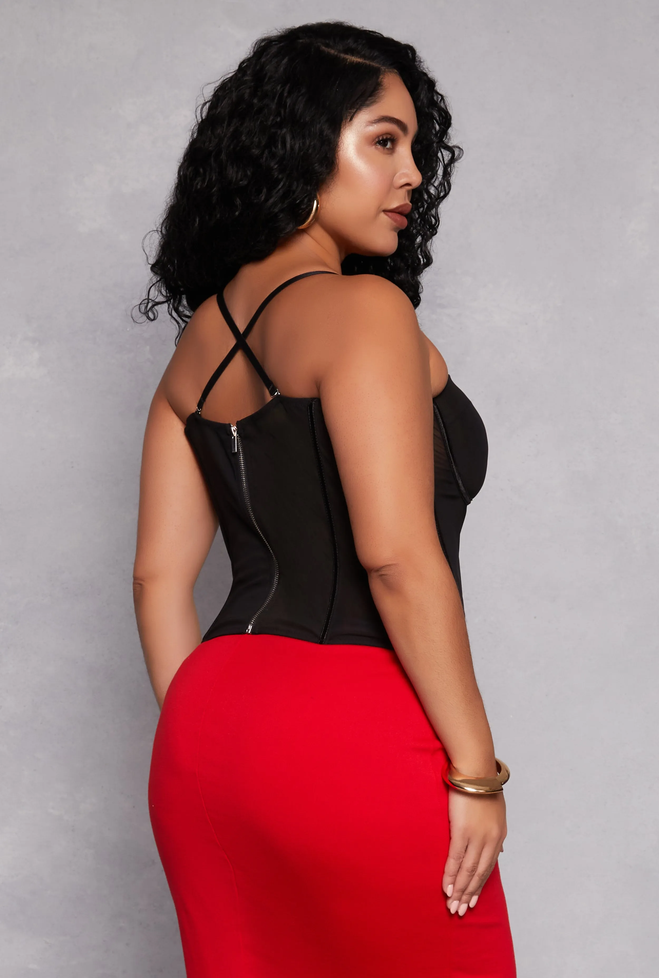 Plus Size Convertible Corset Bustier Top sold by Rainbow product image thumbnail 5