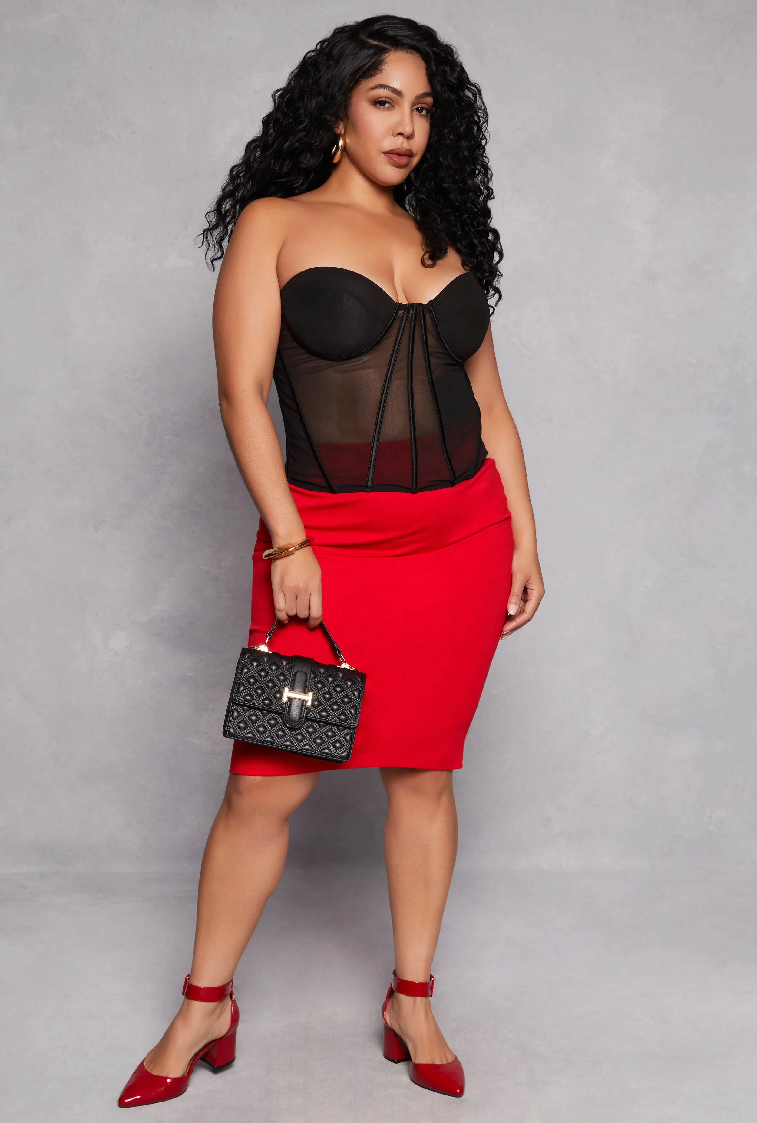 Plus Size Convertible Corset Bustier Top sold by Rainbow product image thumbnail 2