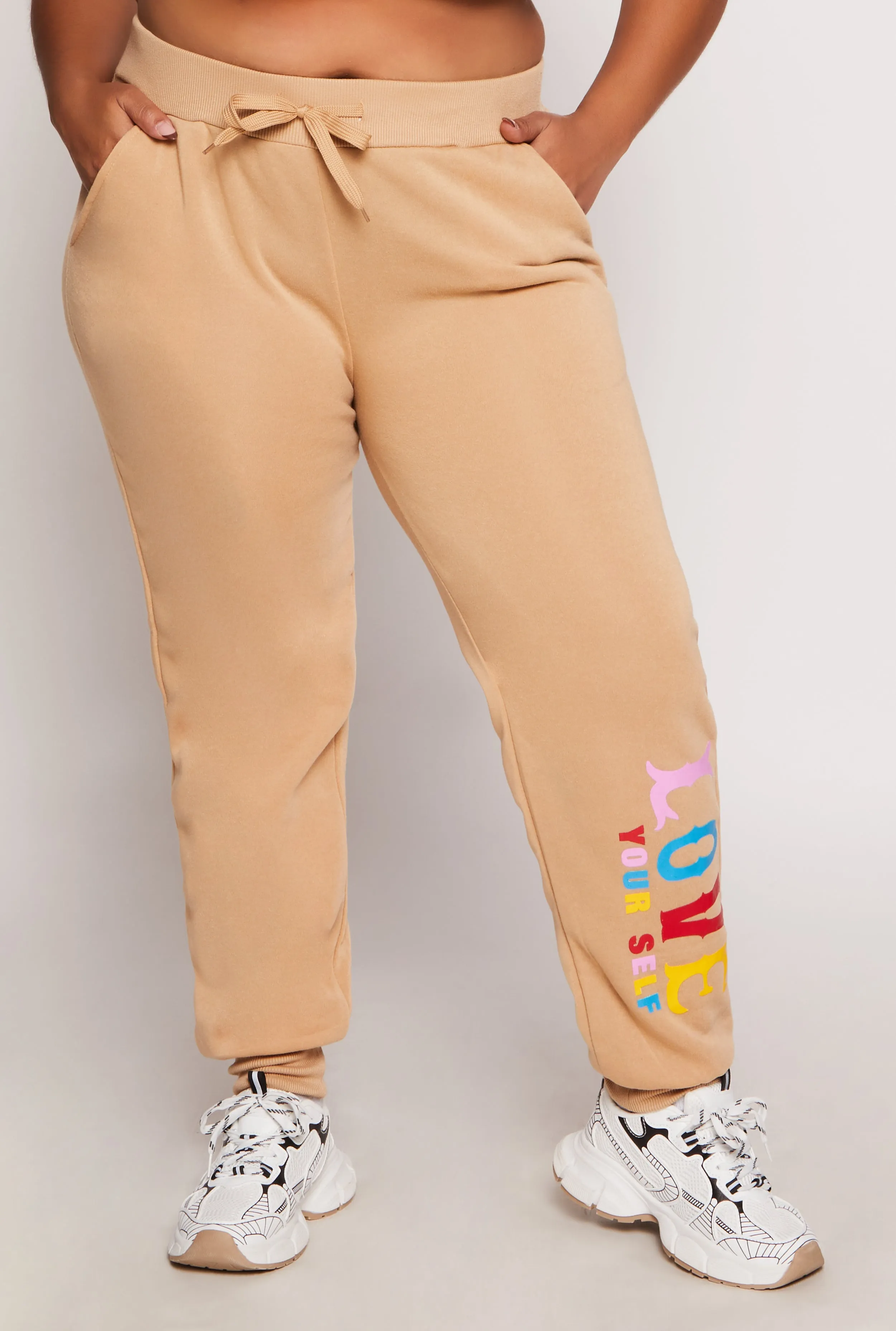 Plus Size Love Yourself Joggers sold by Rainbow product image thumbnail 2