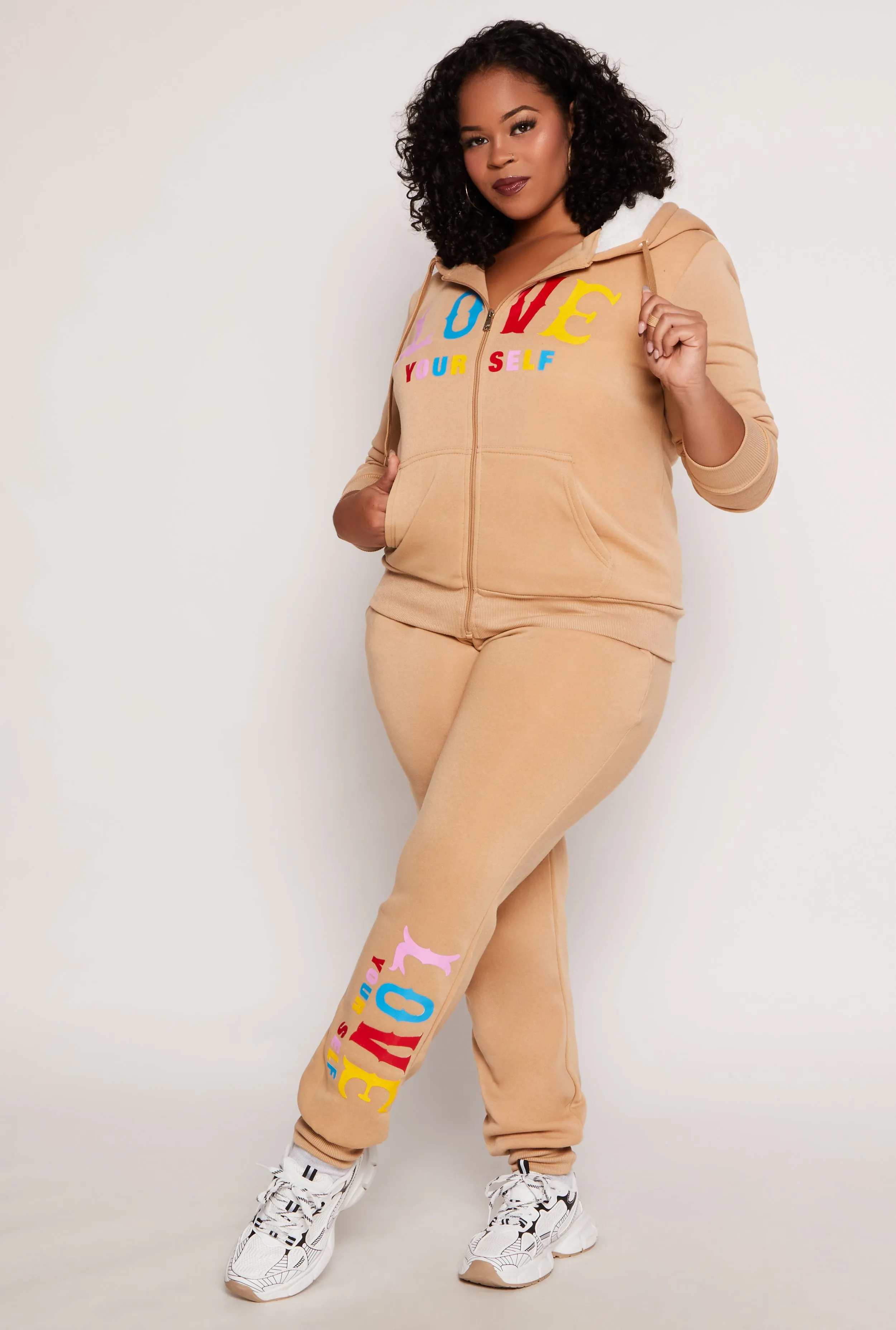 Plus Size Love Yourself Joggers sold by Rainbow