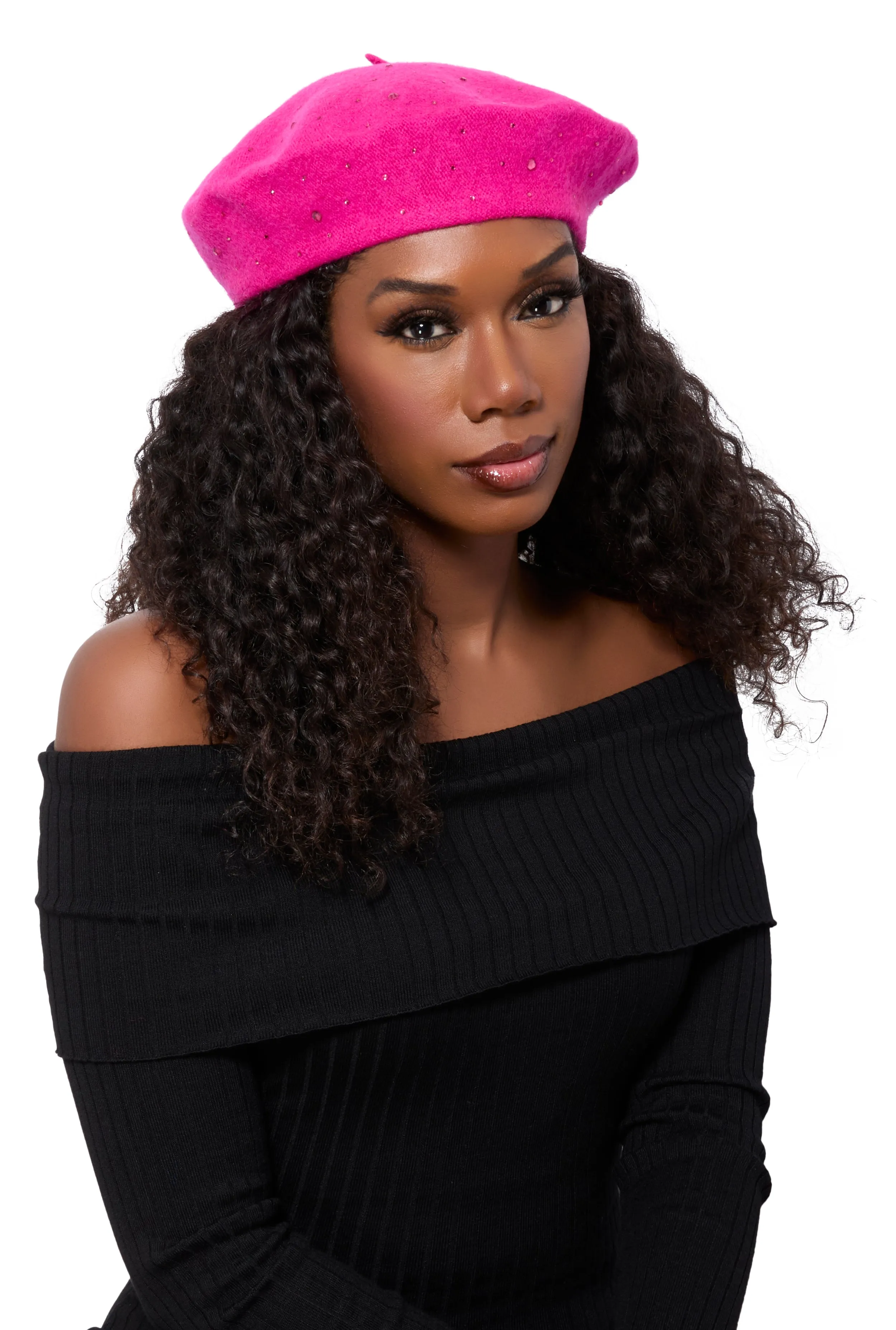 Rhinestone French Beret sold by Rainbow