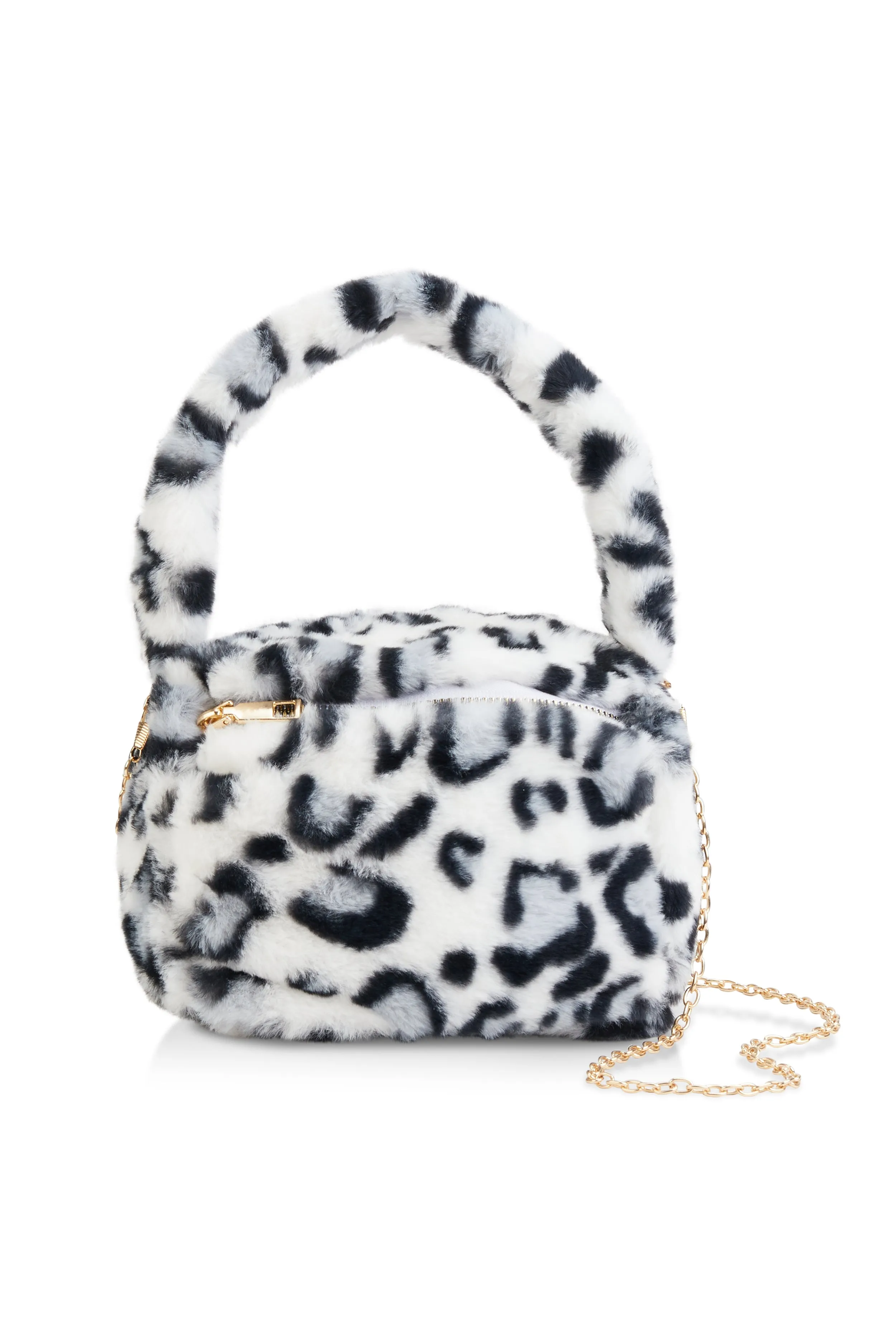 Animal Print Faux Fur Convertible Handbag sold by Rainbow product image thumbnail 2
