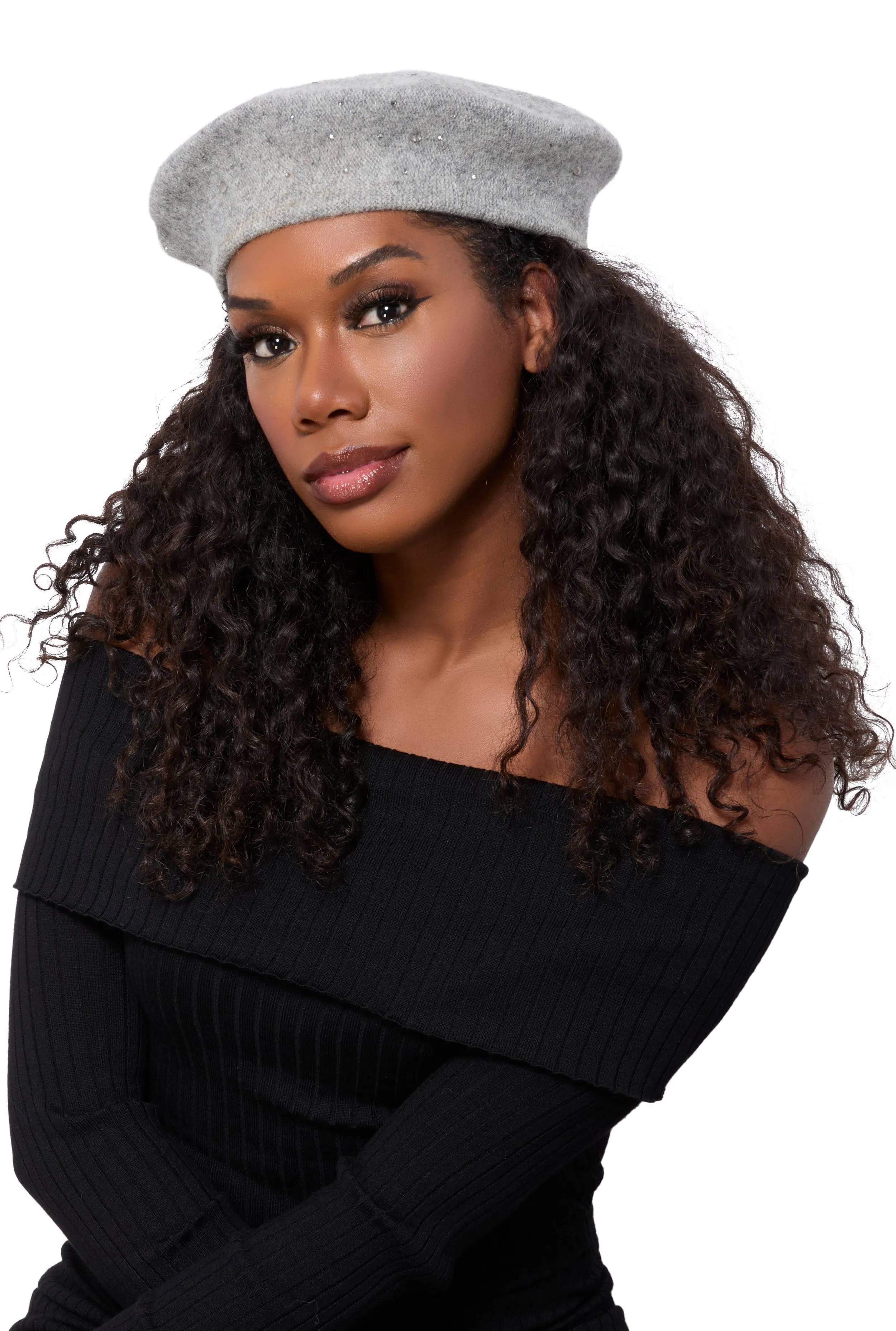 Rhinestone French Beret sold by Rainbow