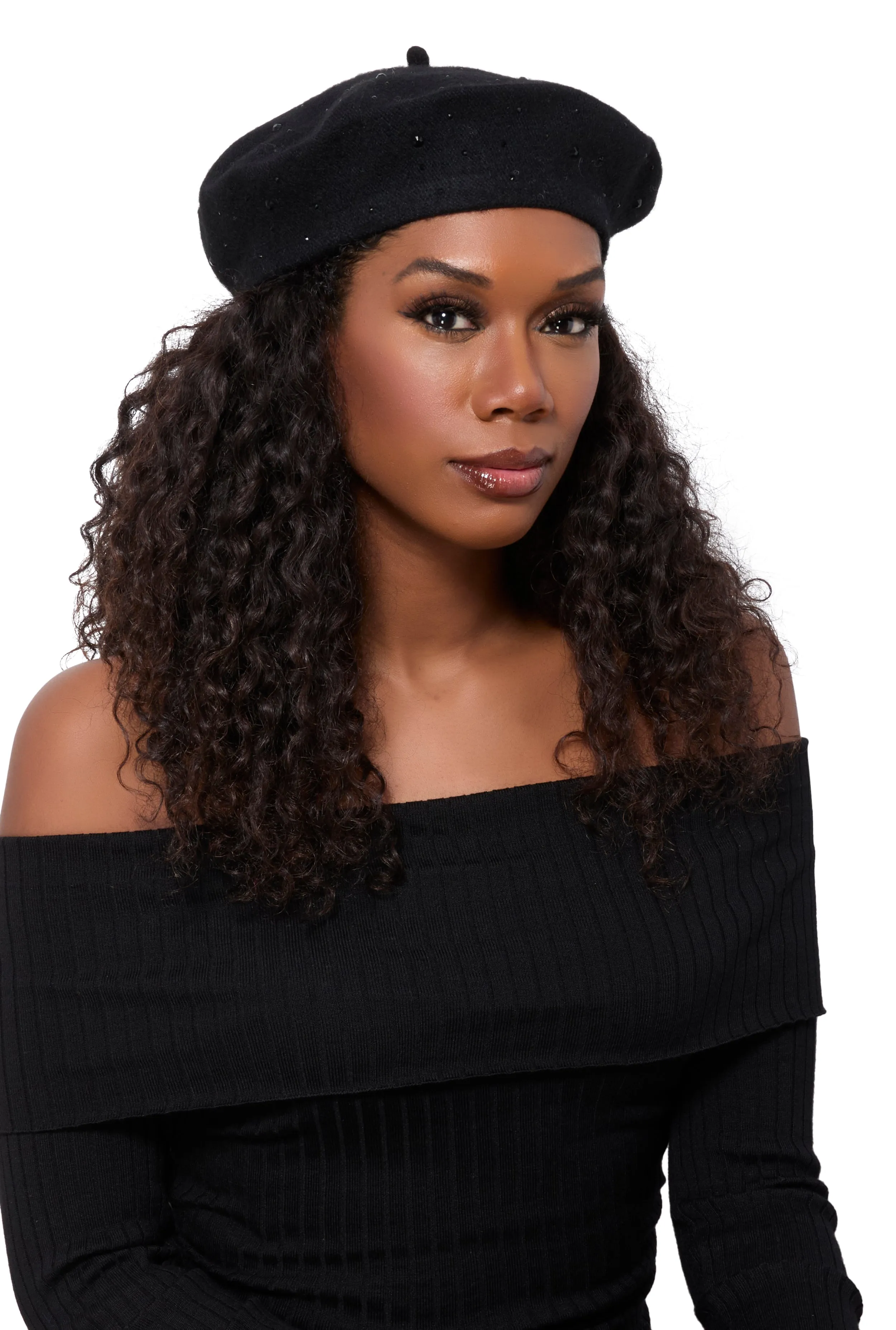 Rhinestone French Beret sold by Rainbow