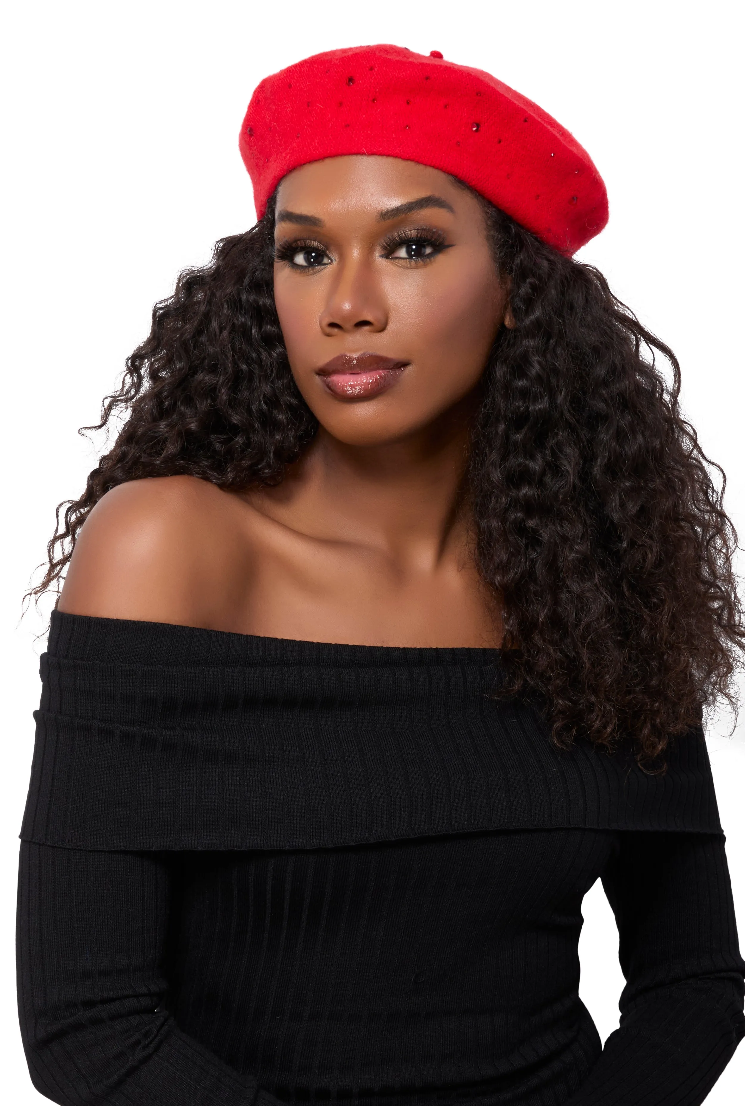 Rhinestone French Beret sold by Rainbow