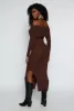 Side Slit Off The Shoulder Maxi Dress sold by Rainbow