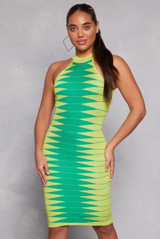 Almost Famous Two Tone Sleeveless Sweater Dress sold by Rainbow