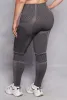 Plus Size Seamless Striped Activewear Leggings sold by Rainbow