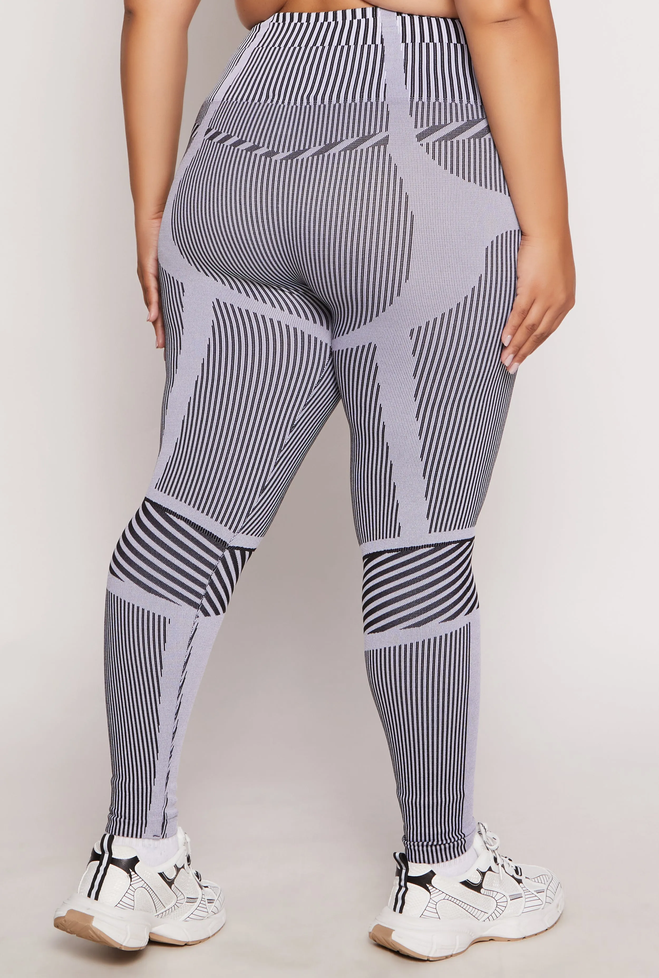 Plus Size Seamless Striped Activewear Leggings sold by Rainbow product image thumbnail 3