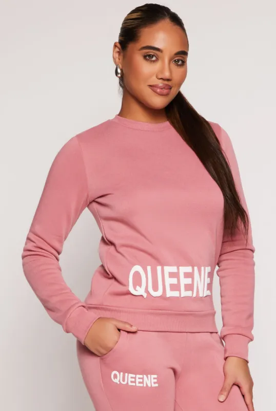 Queene Puff Print Fleece Lined Sweatshirt sold by Rainbow