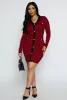 Striped Ribbed Knit Button Detail Dress sold by Rainbow