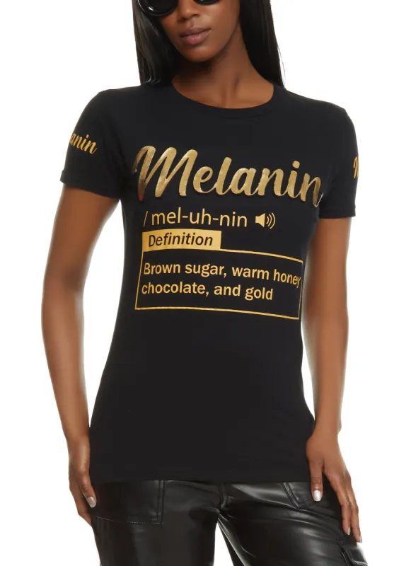 Melanin Embossed Foil Graphic Tee sold by Rainbow