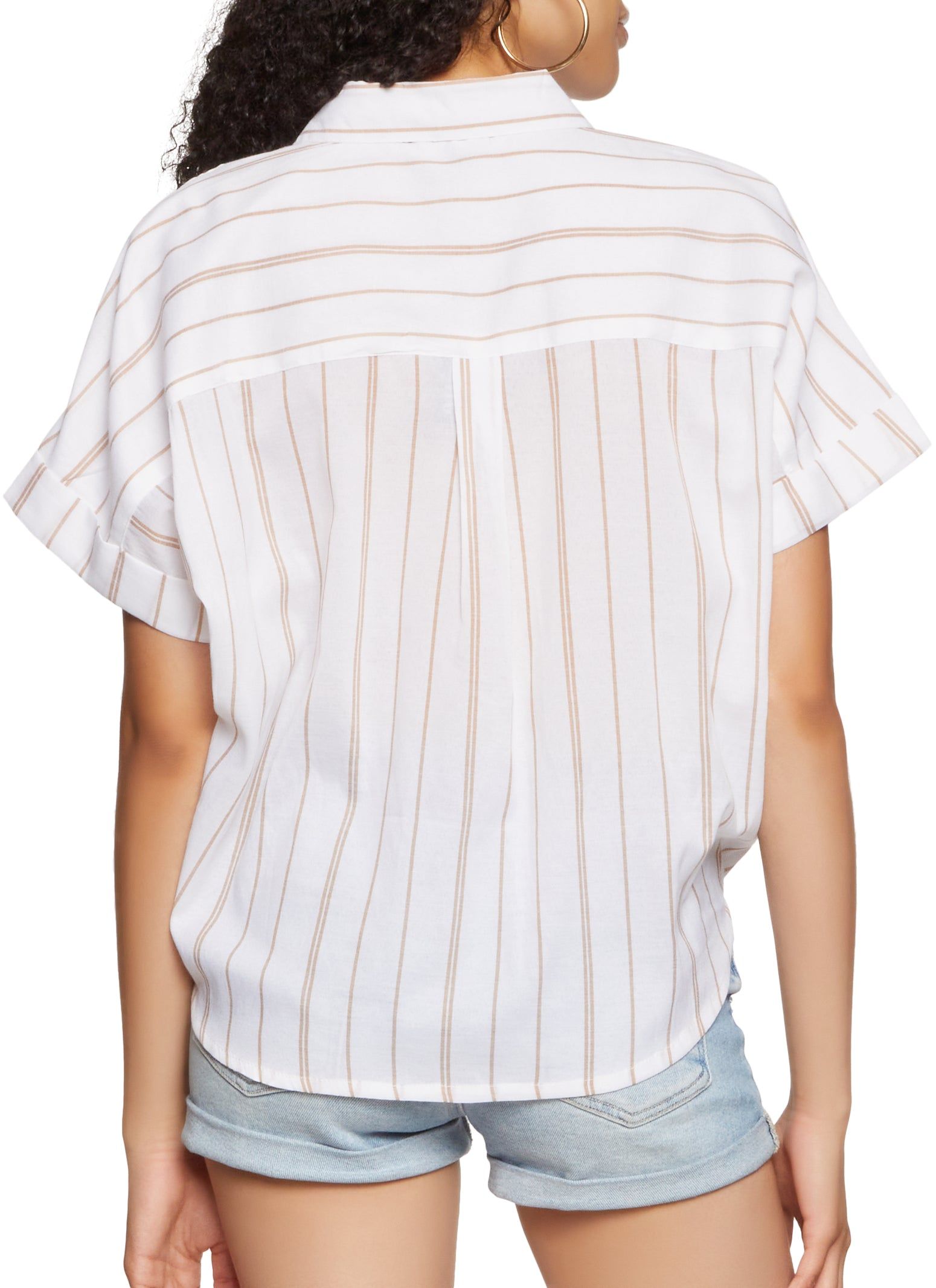 Striped Short Sleeve Wrap Shirt sold by Rainbow product image thumbnail 2