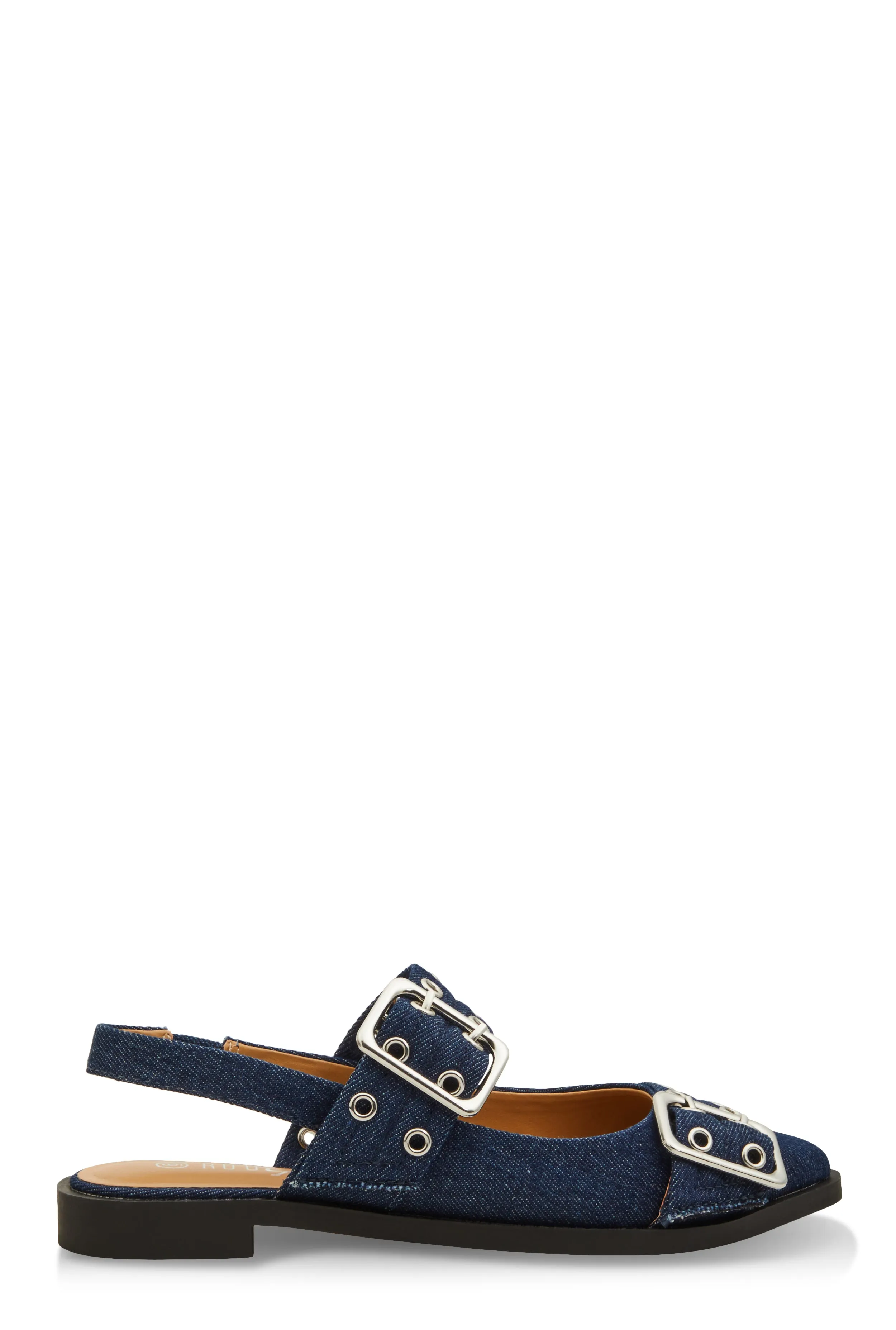 Pointed Toe Double Buckle Slingback Flats sold by Rainbow product image thumbnail 2