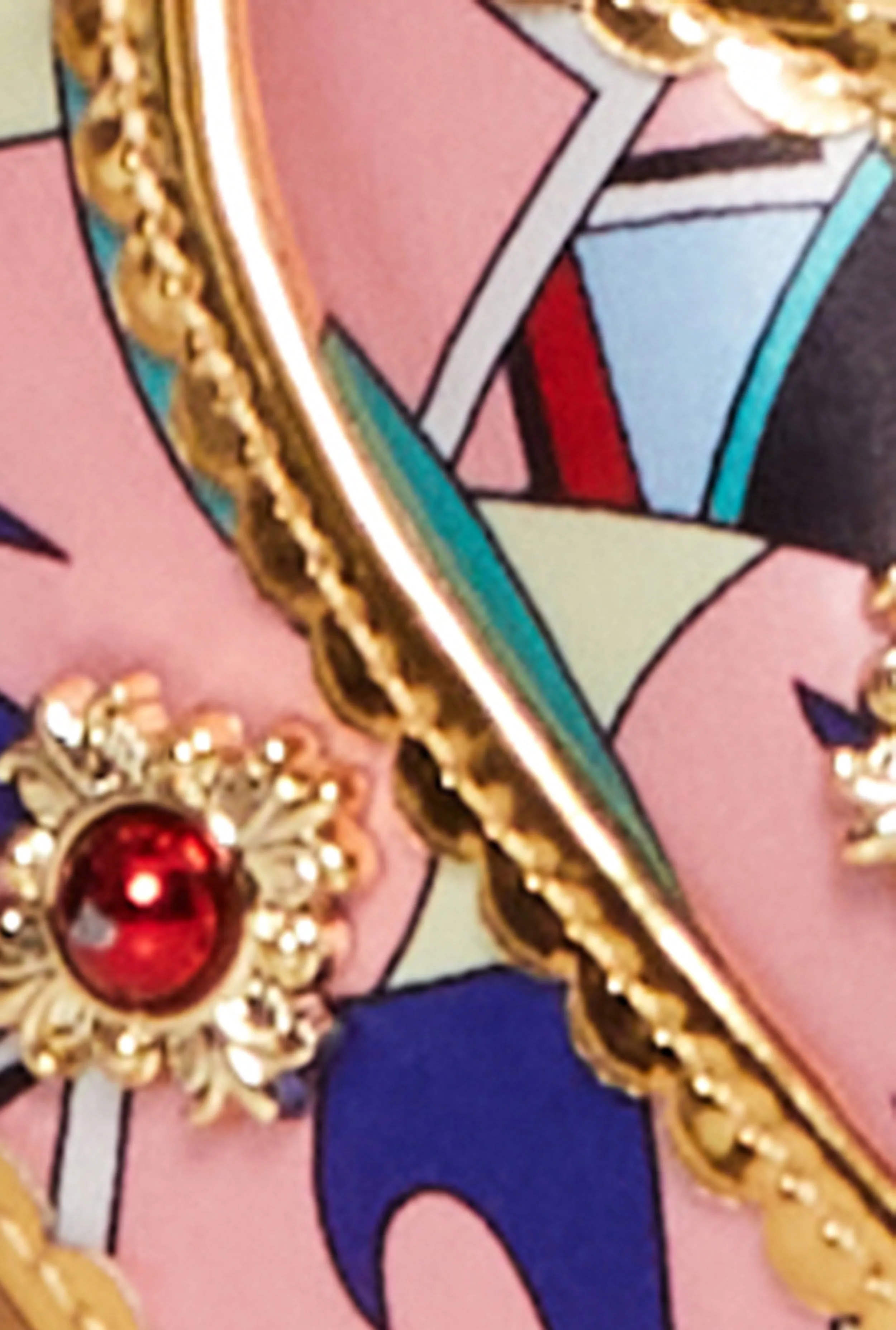 Rhinestone Embellished Platform Block Heel Sandals sold by Rainbow product image thumbnail 4