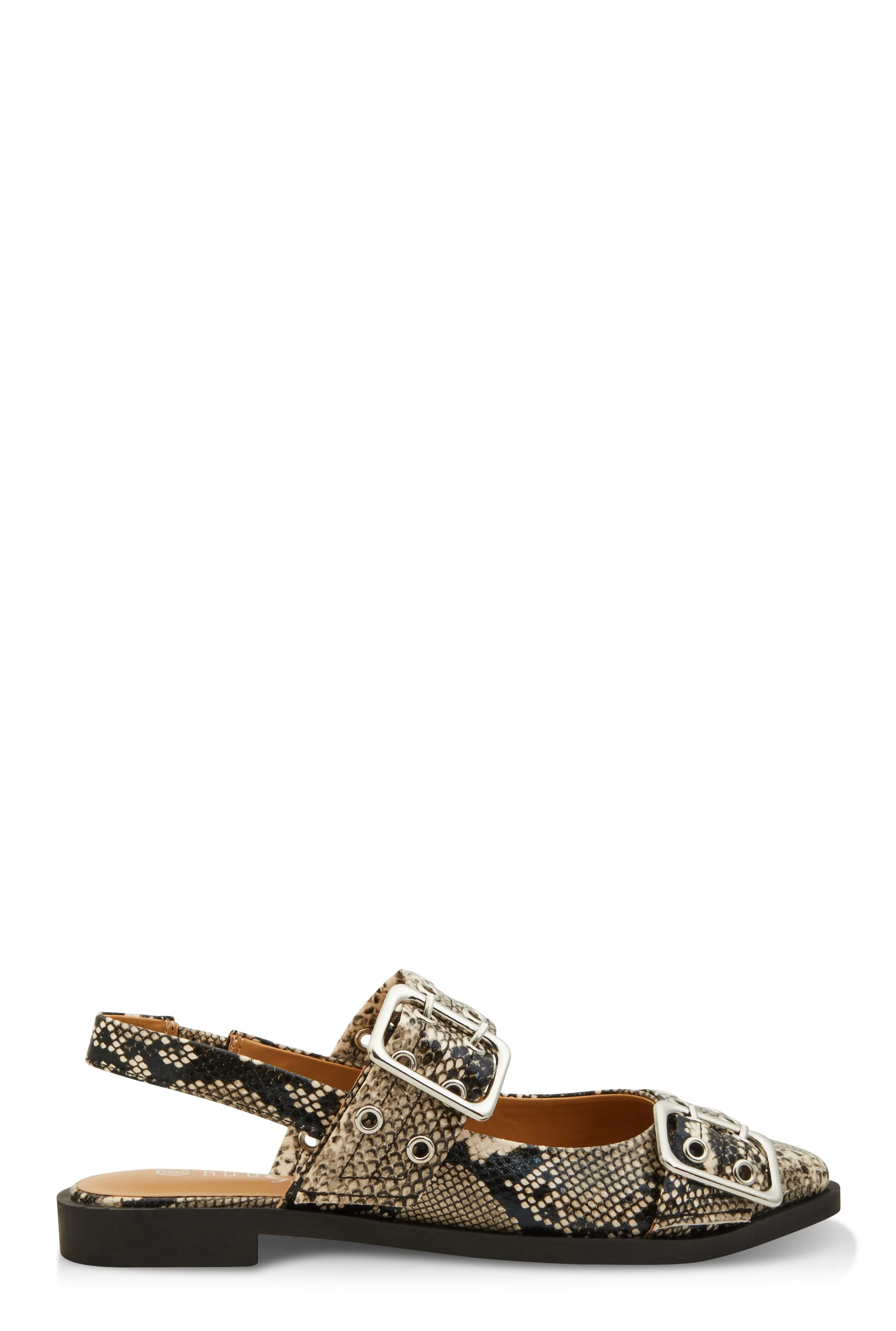 Pointed Toe Double Buckle Slingback Flats sold by Rainbow product image thumbnail 2