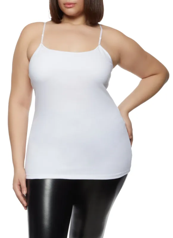 Plus Size Cotton Scoop Neck Cami sold by Rainbow
