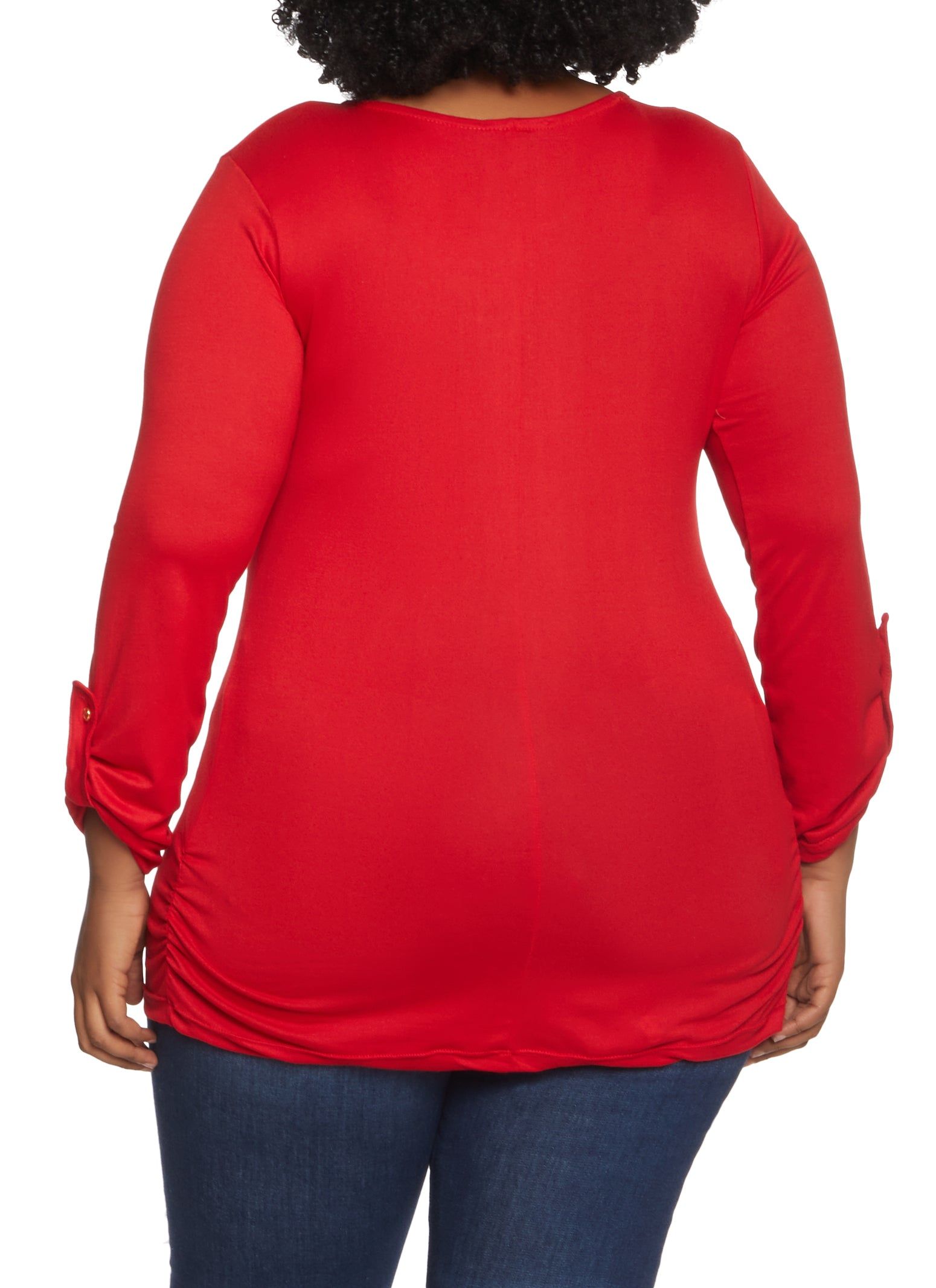 Plus Size Half Zip Basic Top sold by Rainbow product image thumbnail 2