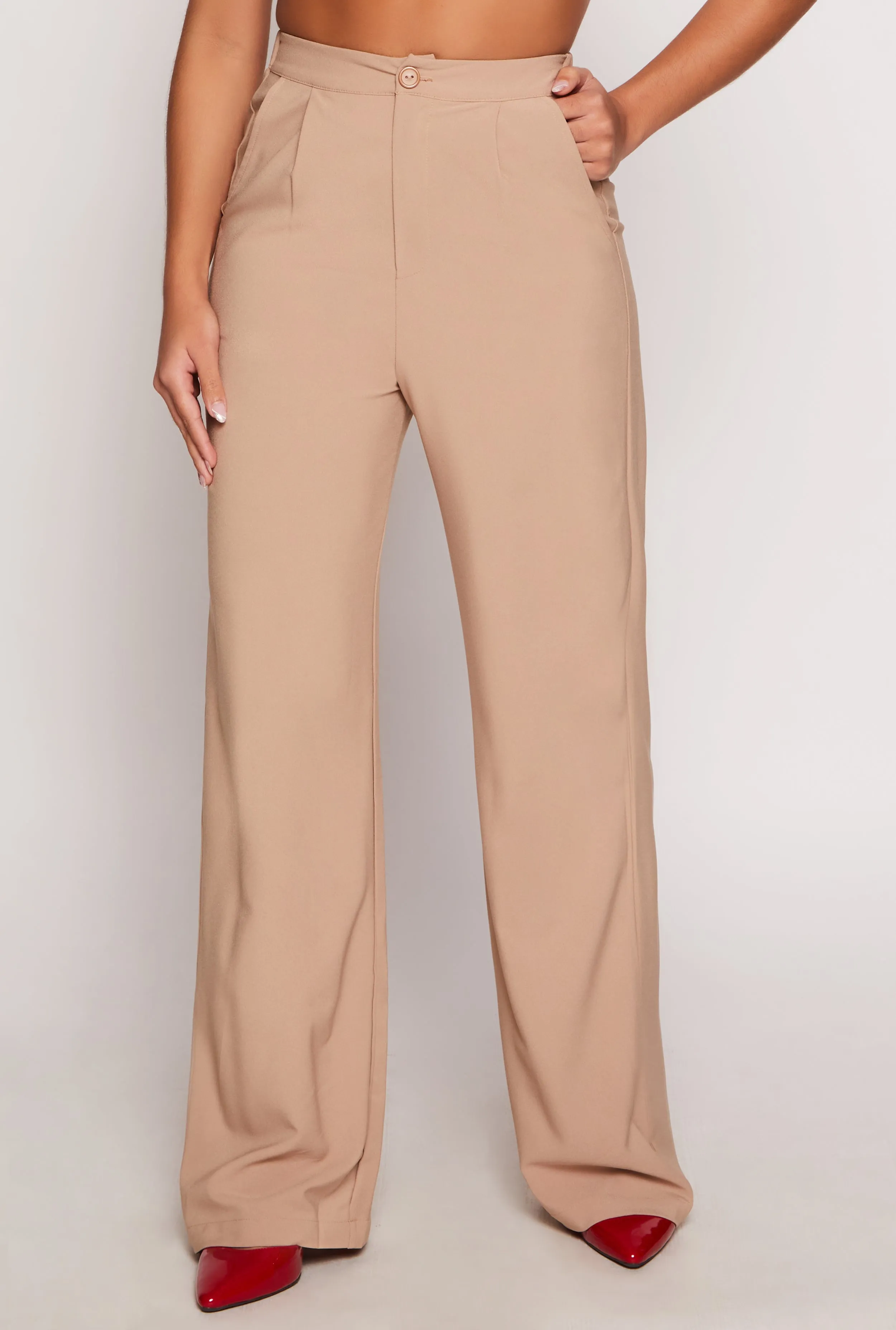 Pleated High Waisted Wide Leg Pants sold by Rainbow product image thumbnail 2