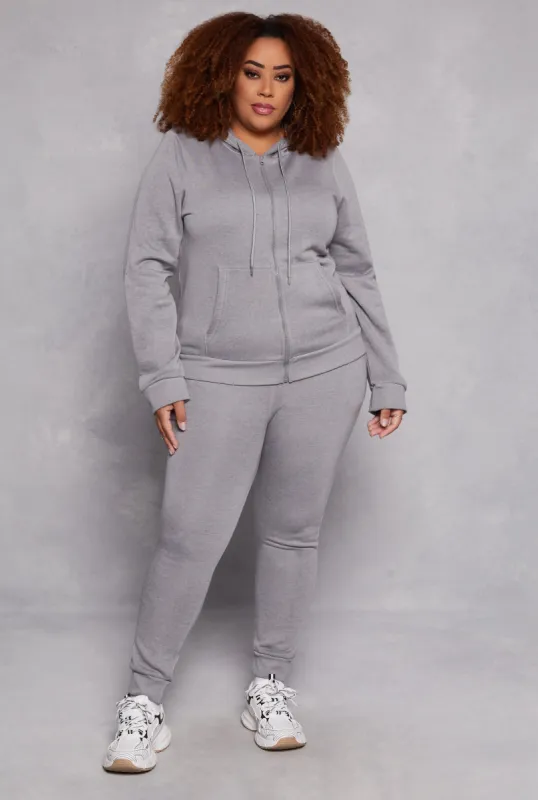 Plus Size Fleece High Waisted Joggers sold by Rainbow