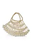 Faux Pearl Metallic Caged Clutch sold by Rainbow