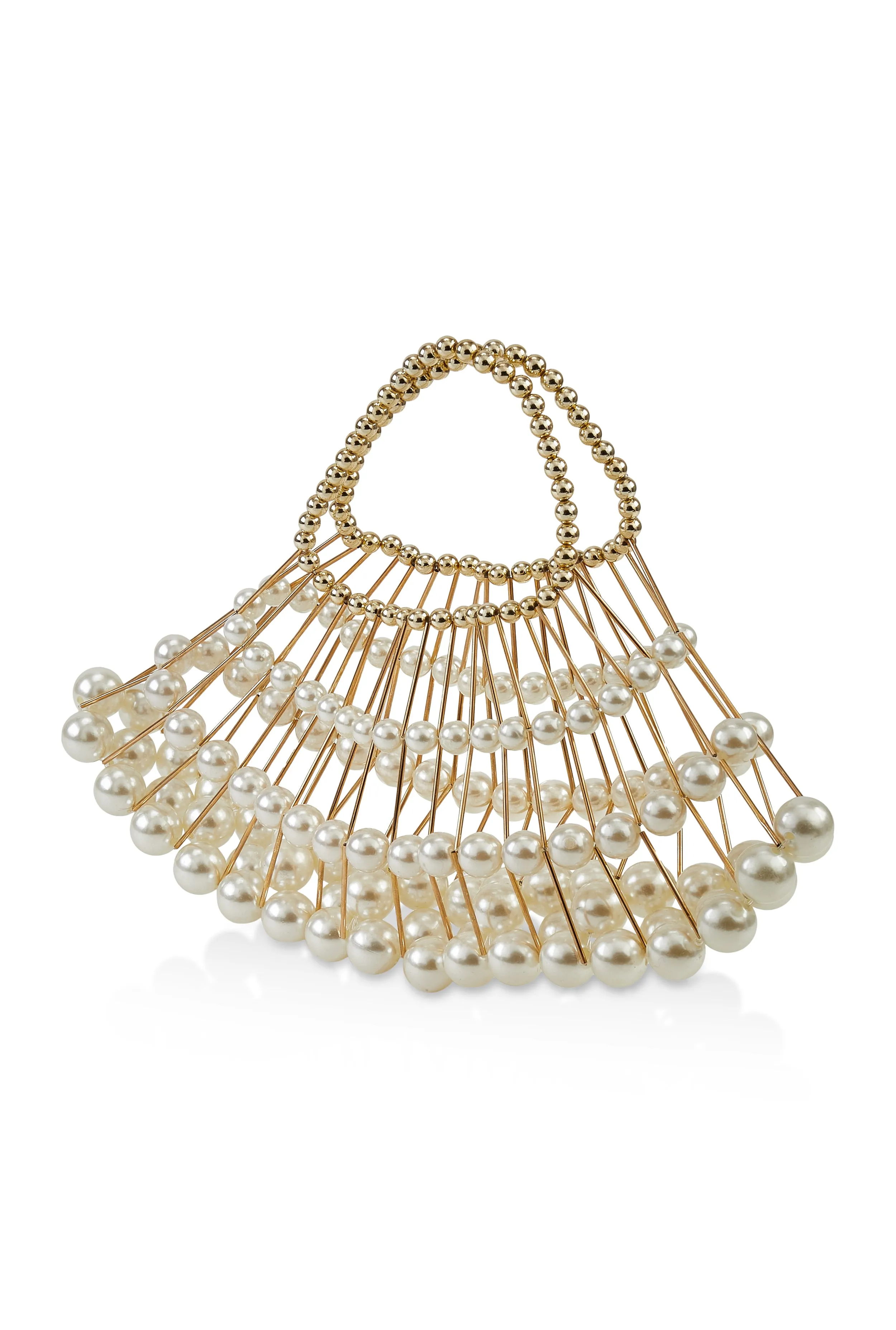 Faux Pearl Metallic Caged Clutch sold by Rainbow product image thumbnail 3