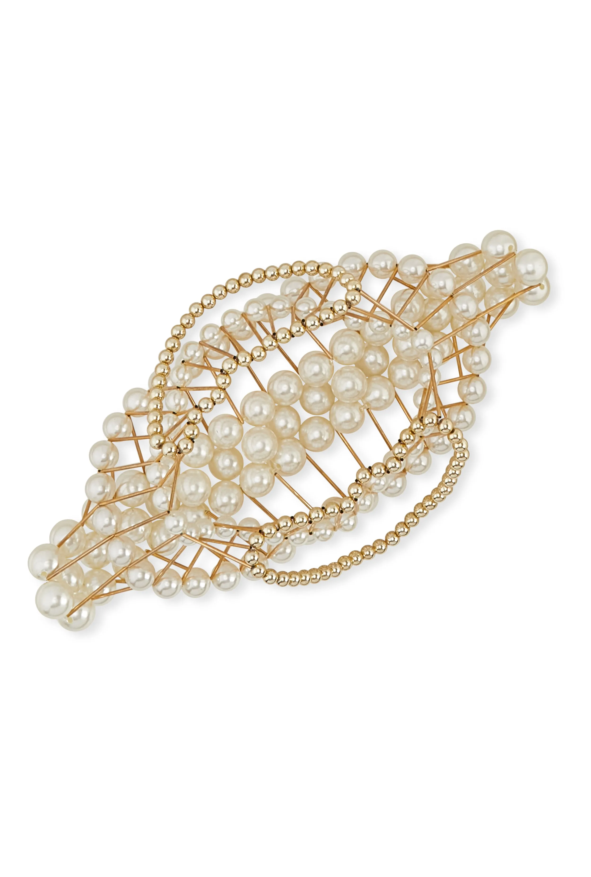 Faux Pearl Metallic Caged Clutch sold by Rainbow product image thumbnail 5