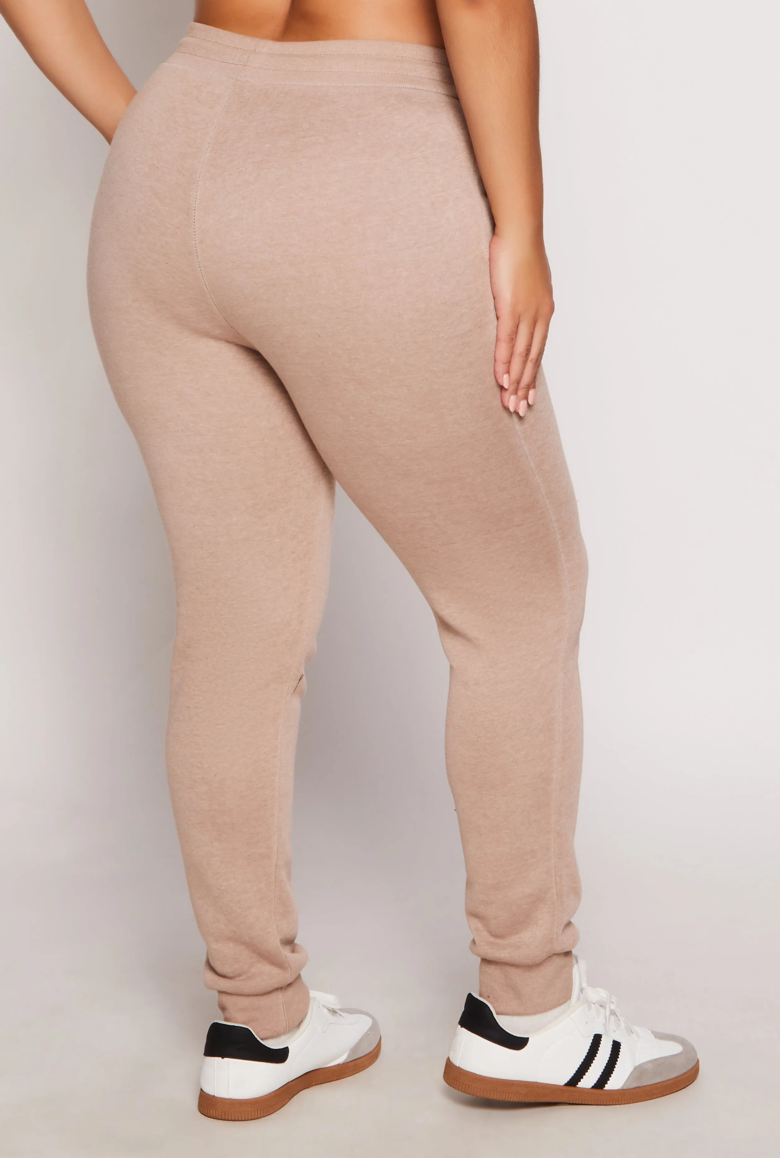 Plus Size Fleece High Waisted Joggers sold by Rainbow product image thumbnail 3