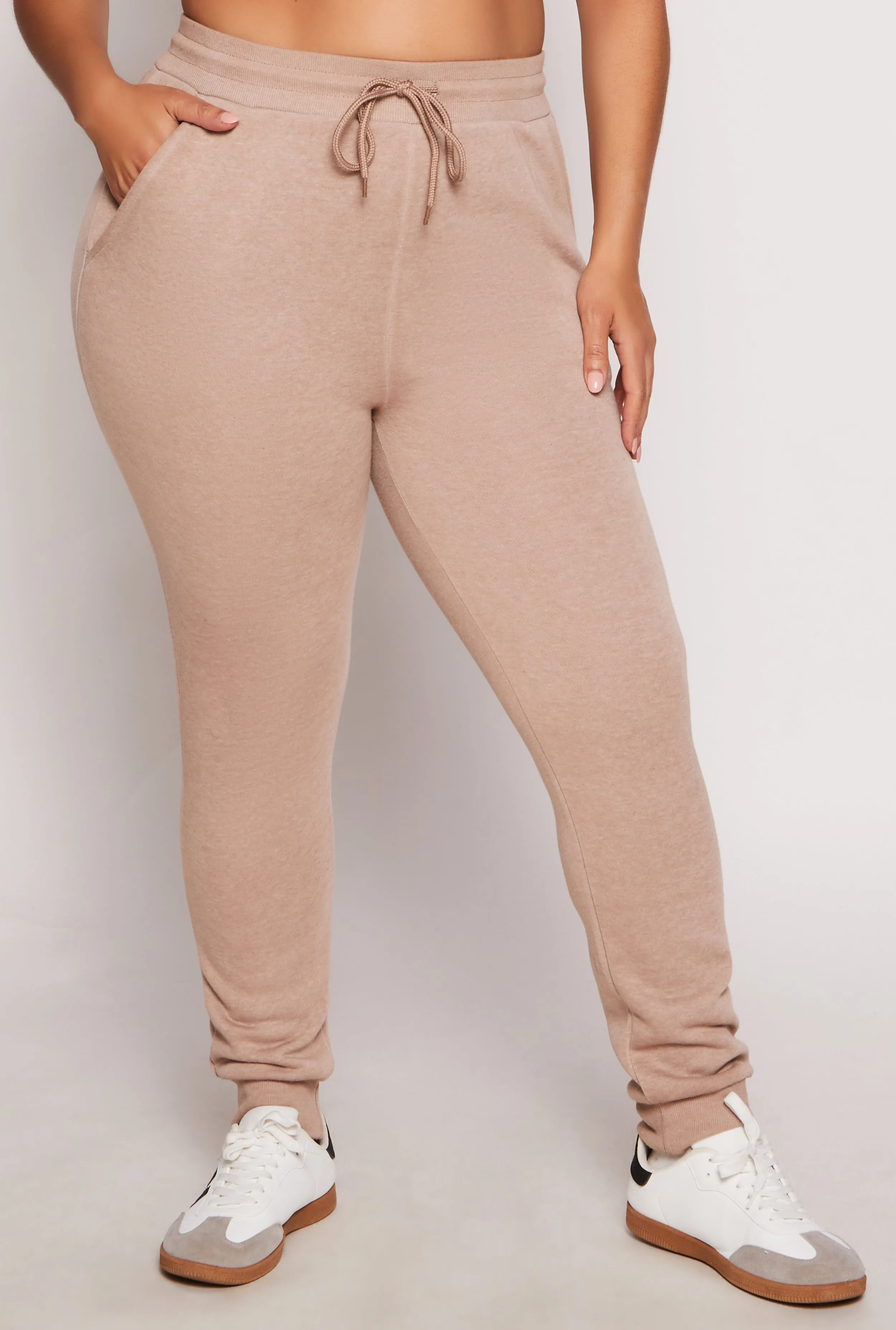 Plus Size Fleece High Waisted Joggers sold by Rainbow product image thumbnail 2
