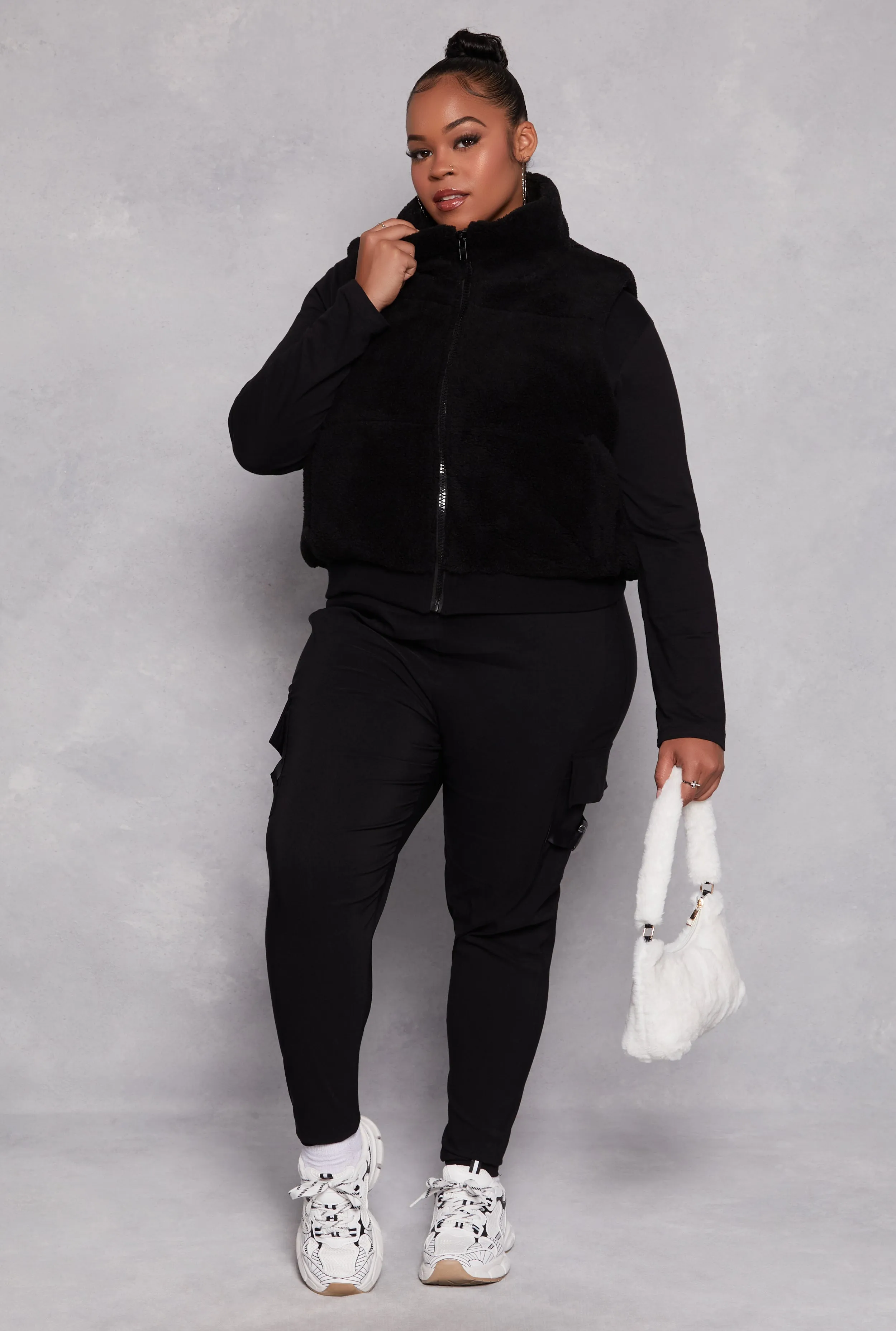 Plus Size Almost Famous Sherpa Vest sold by Rainbow product image thumbnail 2