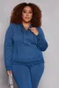 Plus Size Fleece Zip Front Hoodie sold by Rainbow