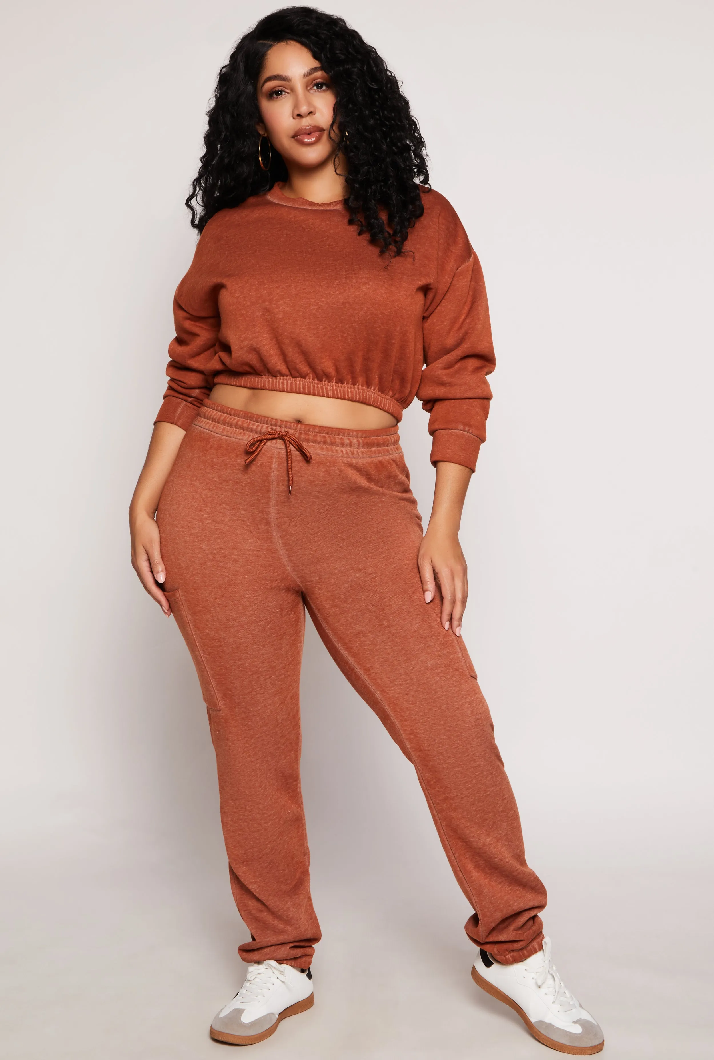 Plus Size Fleece Drawstring Sweatpants sold by Rainbow