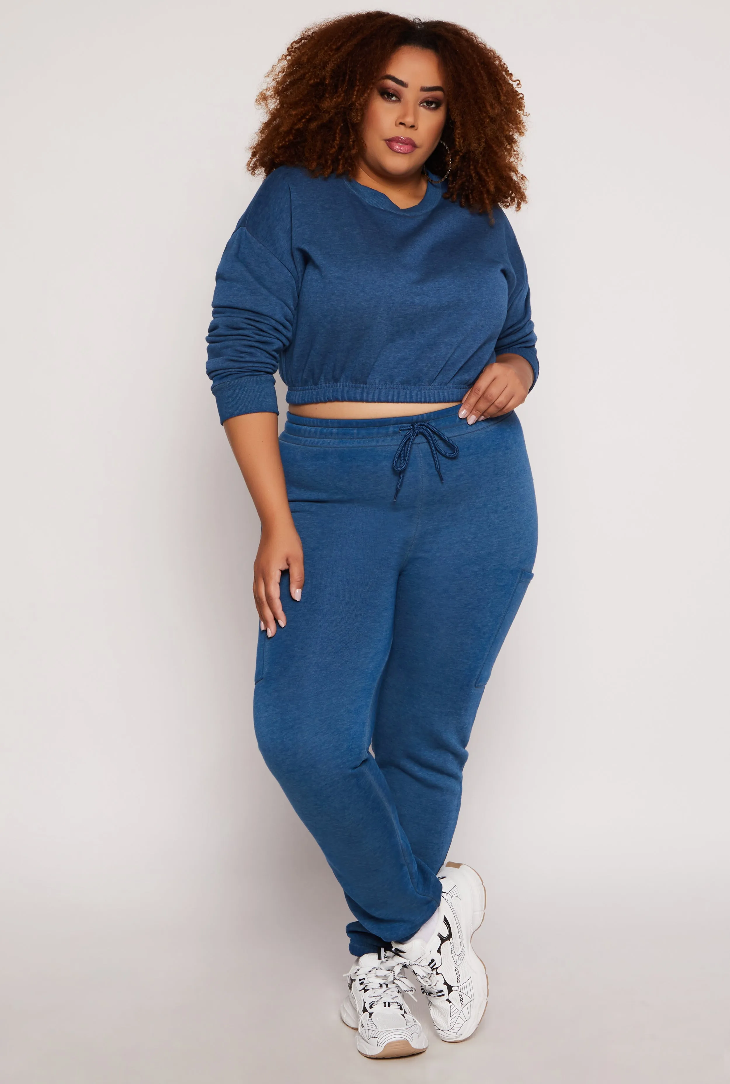 Plus Size Fleece Drawstring Sweatpants sold by Rainbow