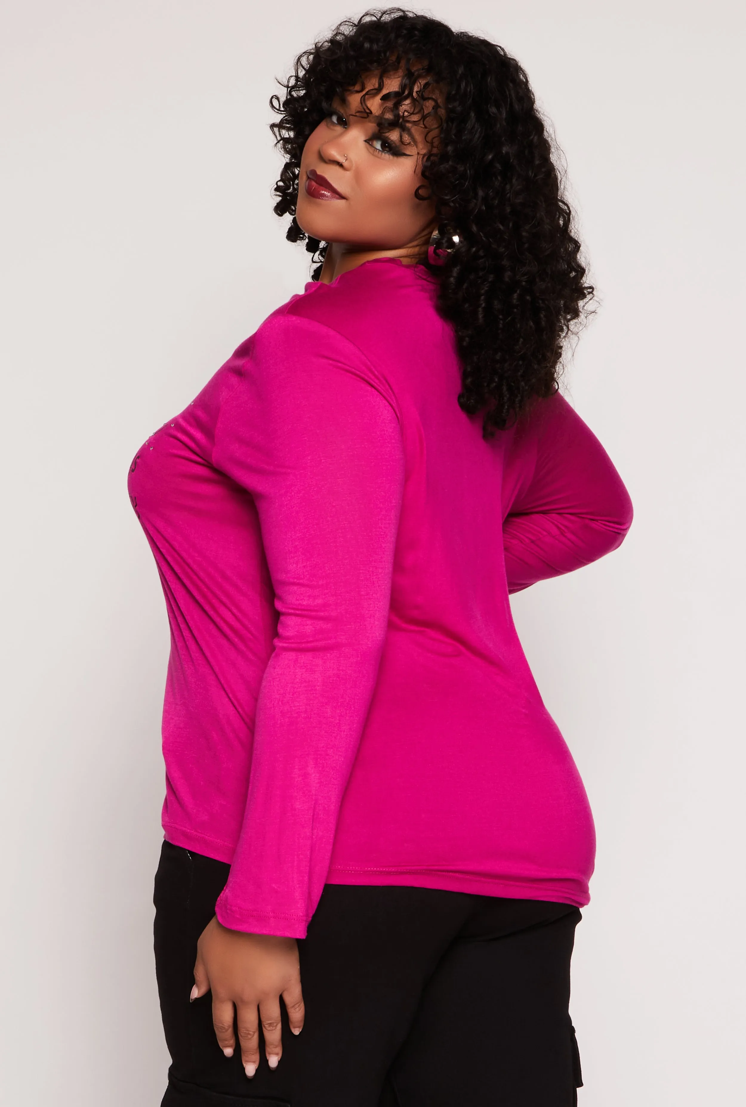 Plus Size Faith Rhinestone Graphic Tee sold by Rainbow product image thumbnail 3