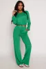 Daisy Drawstring Hem Long Sleeve Crop Top sold by Rainbow