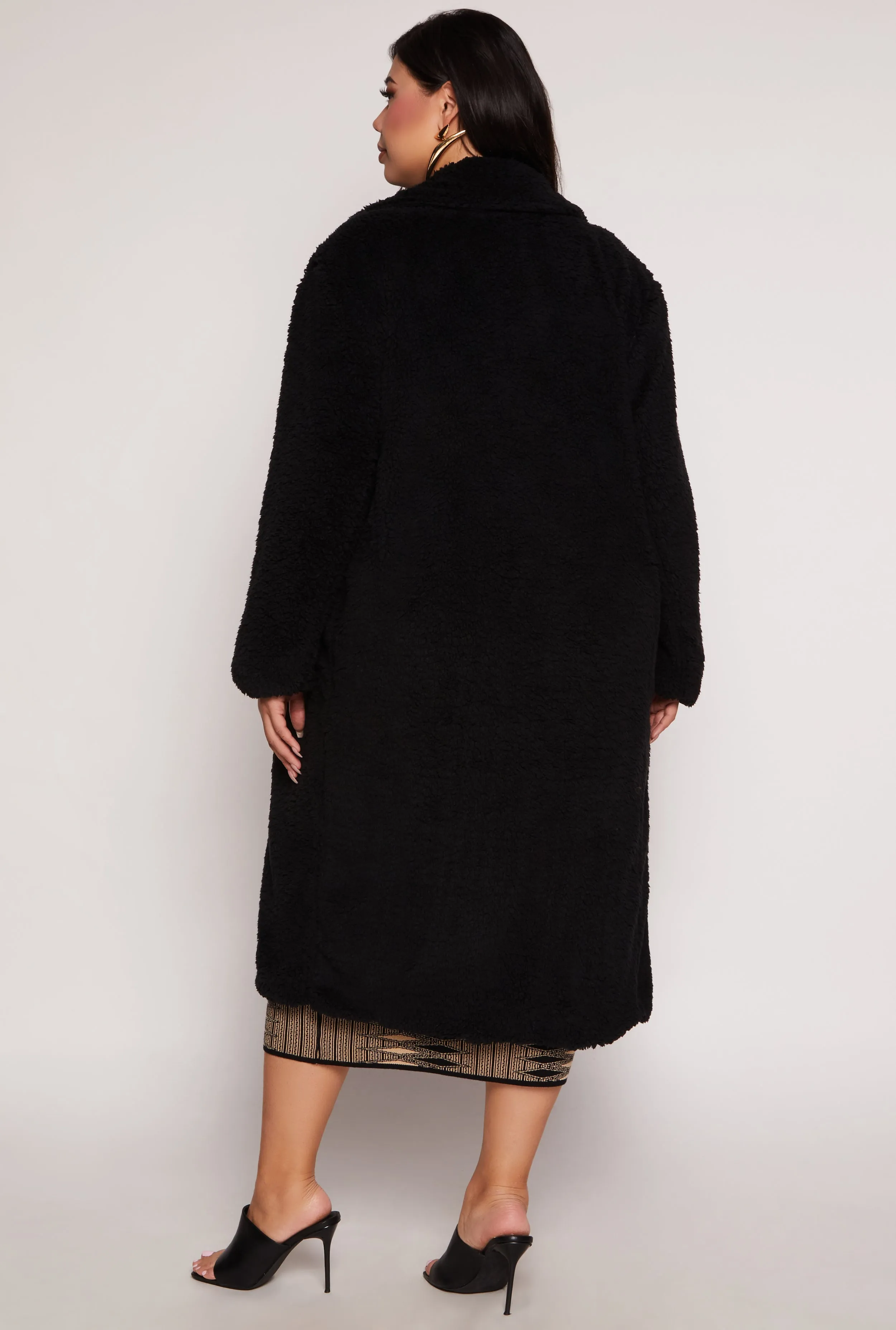 Plus Size Sherpa Teddy Coat sold by Rainbow product image thumbnail 3