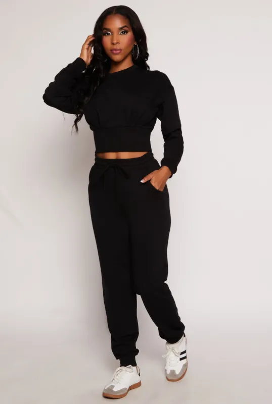 High Waist Drawstring Pocket Joggers sold by Rainbow