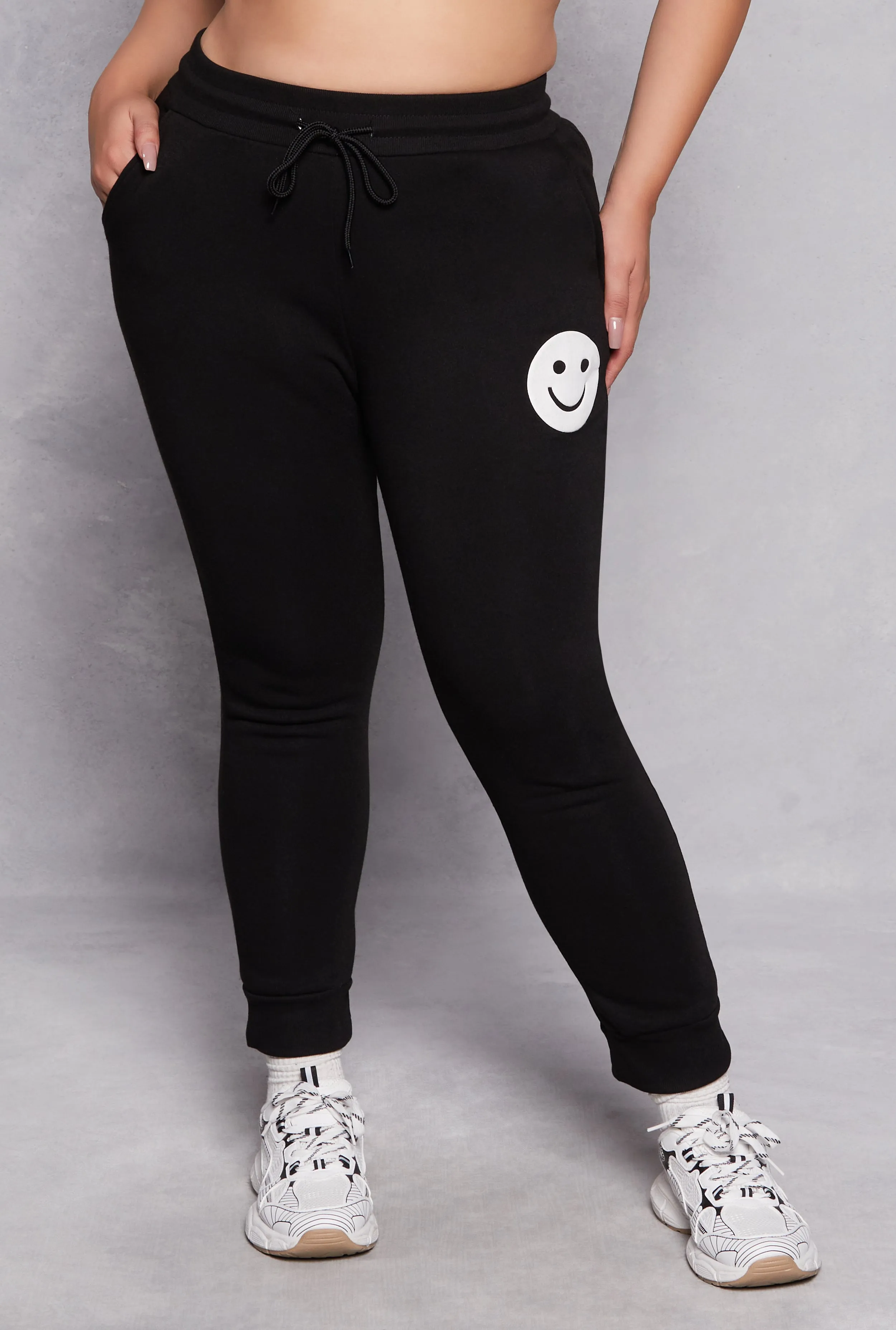 Plus Size Smile Face Graphic Joggers sold by Rainbow product image thumbnail 2