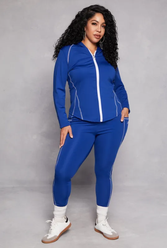 Plus Size Decorative Stitch Pocket Leggings sold by Rainbow