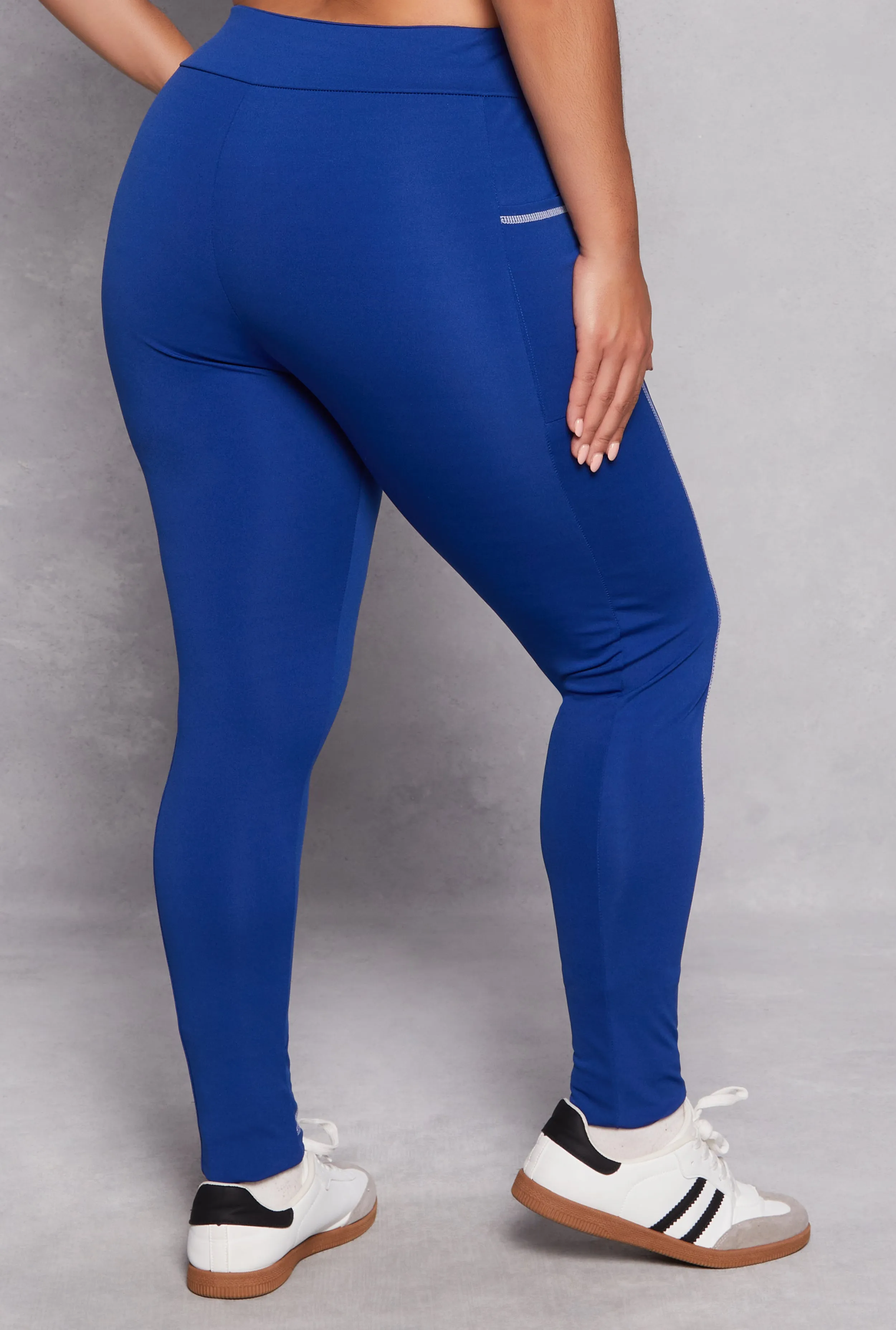 Plus Size Decorative Stitch Pocket Leggings sold by Rainbow product image thumbnail 3