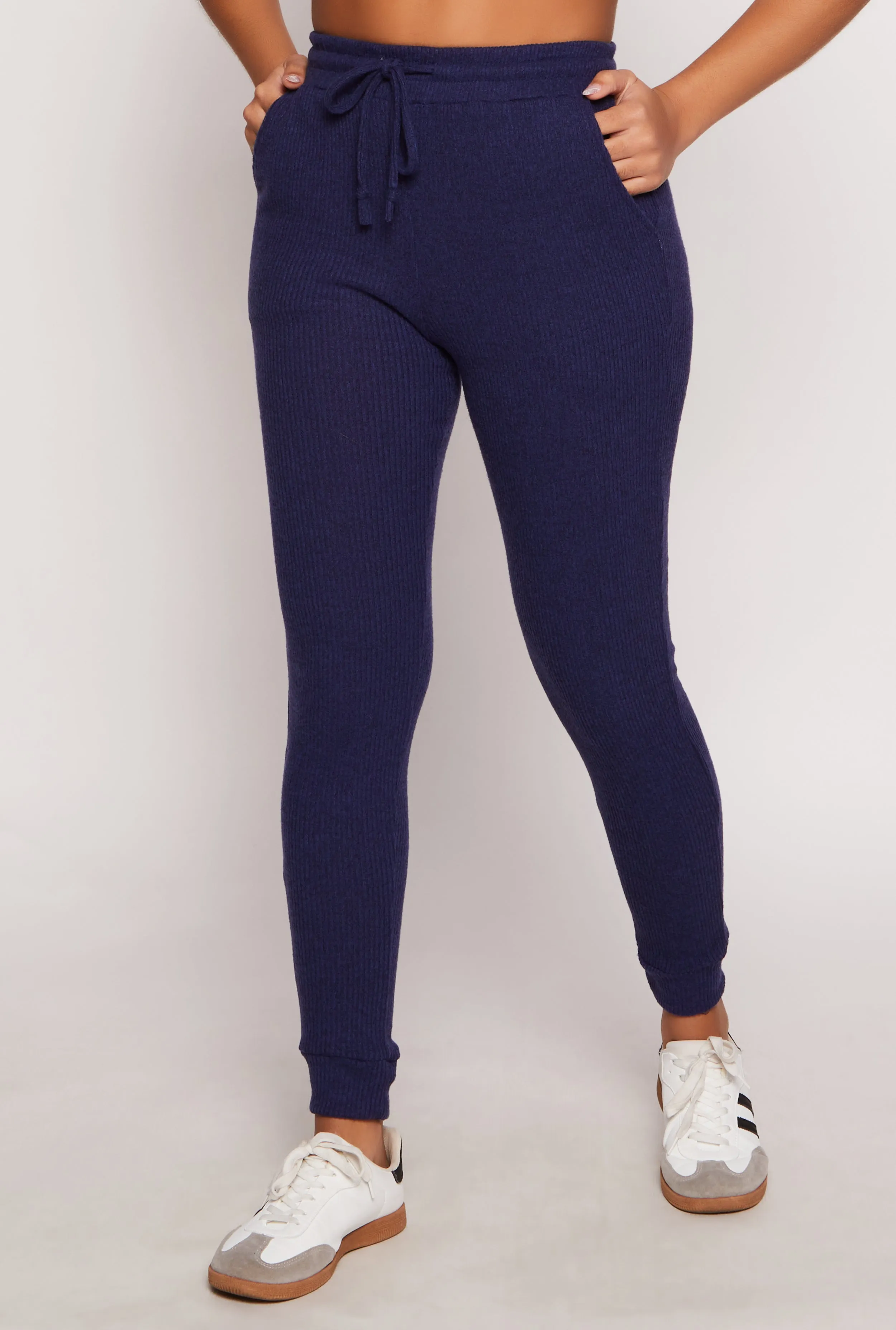 Brushed Knit Drawstring High Waisted Joggers sold by Rainbow product image thumbnail 2