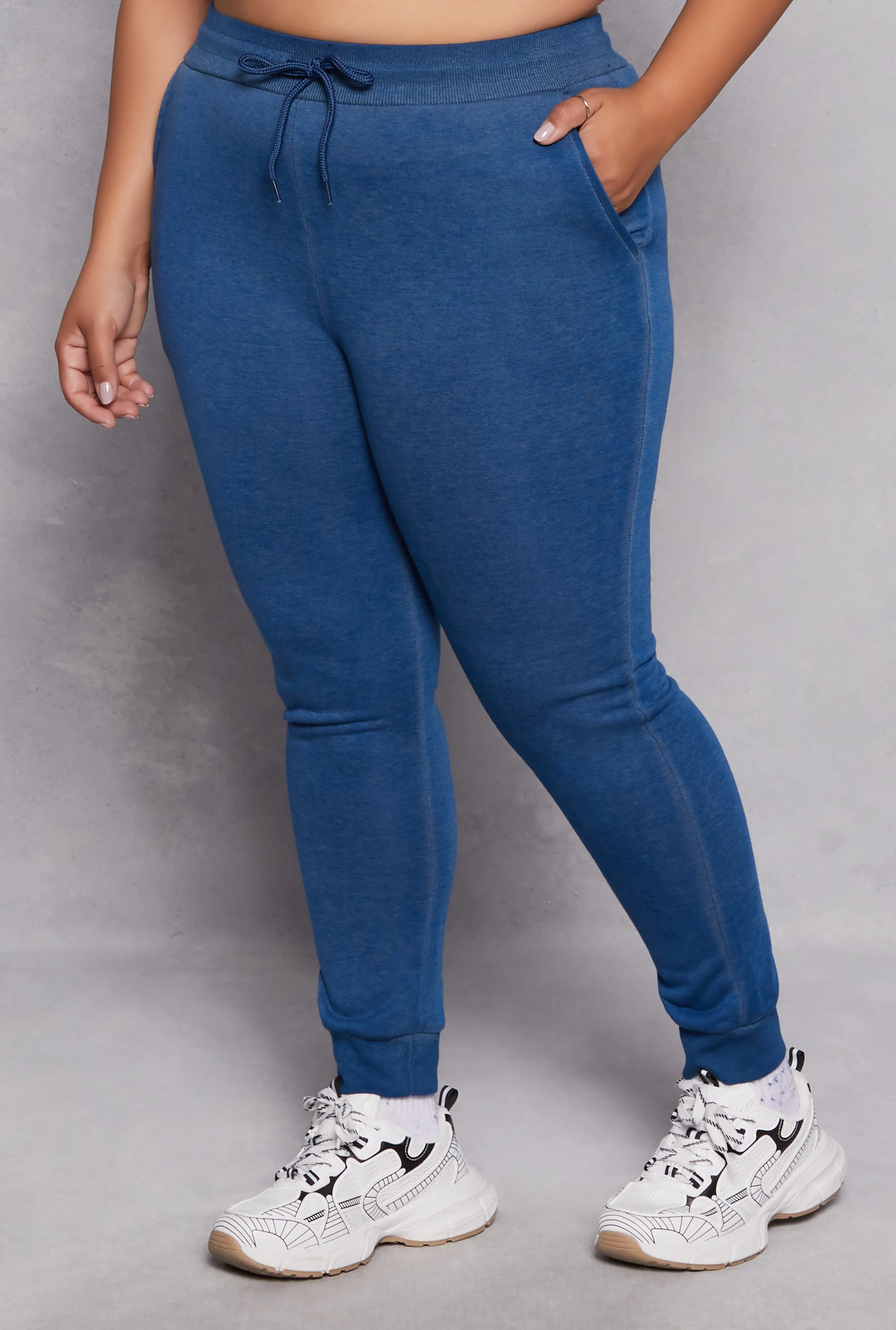 Plus Size Fleece High Waisted Joggers sold by Rainbow product image thumbnail 2