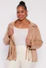 Plus Size Faux Suede Fringe Hem Moto Jacket sold by Rainbow