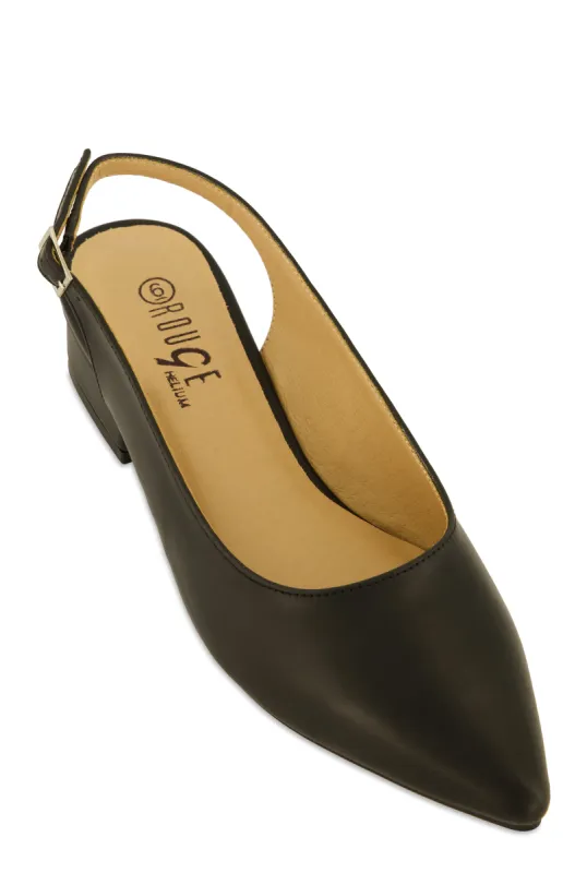 Pointed Toe Buckle Slingback Pumps sold by Rainbow