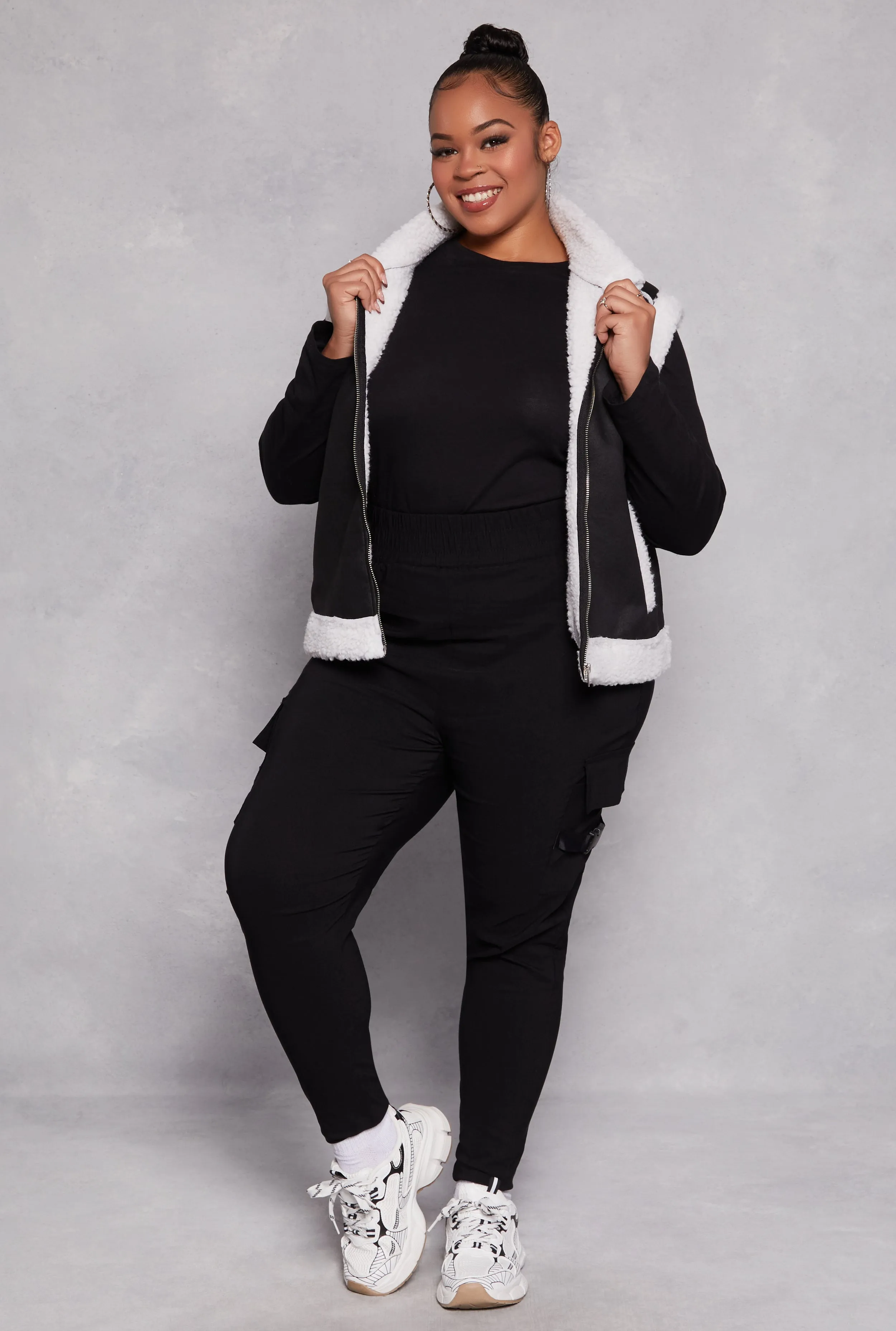 Plus Size Almost Famous Faux Suede Vest sold by Rainbow product image thumbnail 2