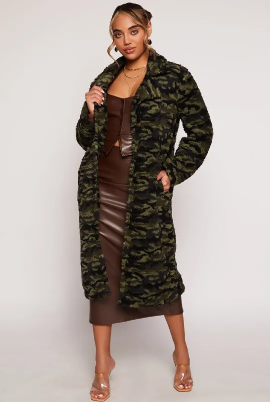 Sherpa Leopard Print Teddy Coat sold by Rainbow